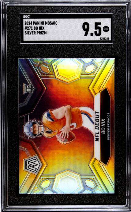 2024 Panini Mosaic #271 Bo Nix Silver Prizm SGC 9.5