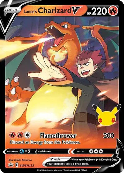 2020 Pokemon Sword & Shield Promo #SWSH133 Lance's Charizard V NM front