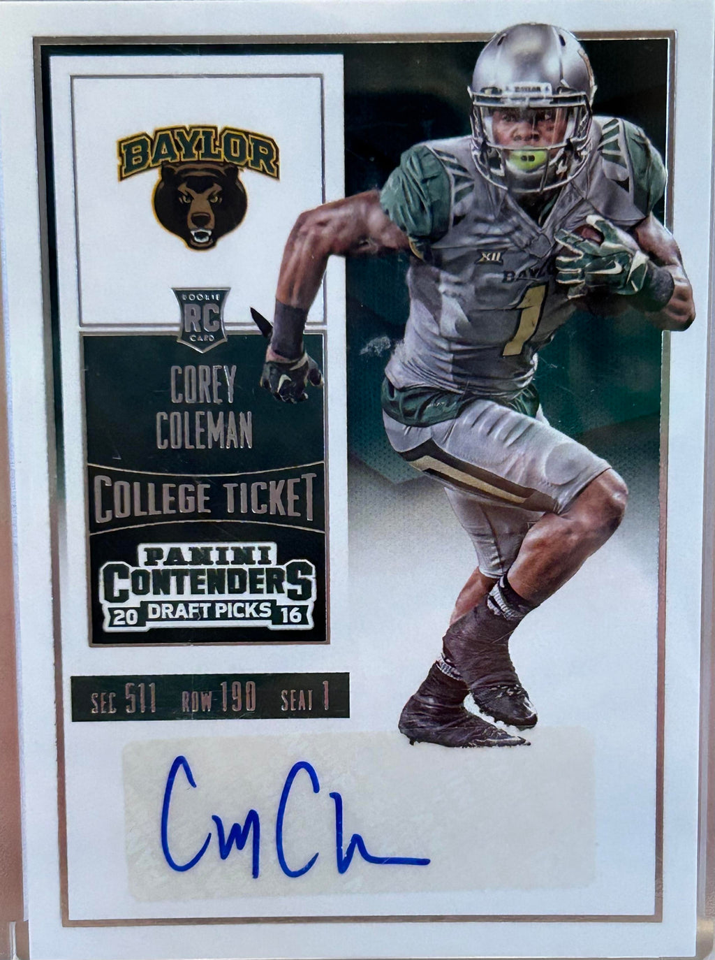 2016 Panini Contenders Draft Picks #111 Corey Coleman