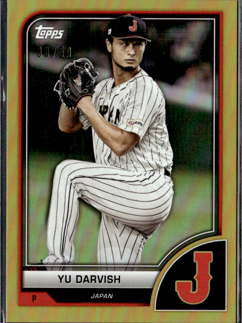 2023 Topps World Baseball Classic #74 Yu Darvish Gold Rainbow Foil #/50
