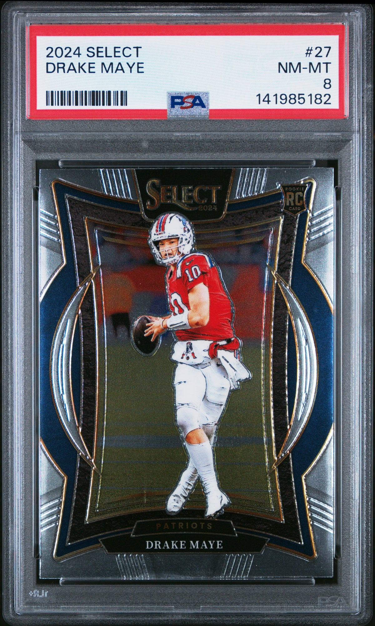2024 Panini Select #27 Drake Maye PSA 8