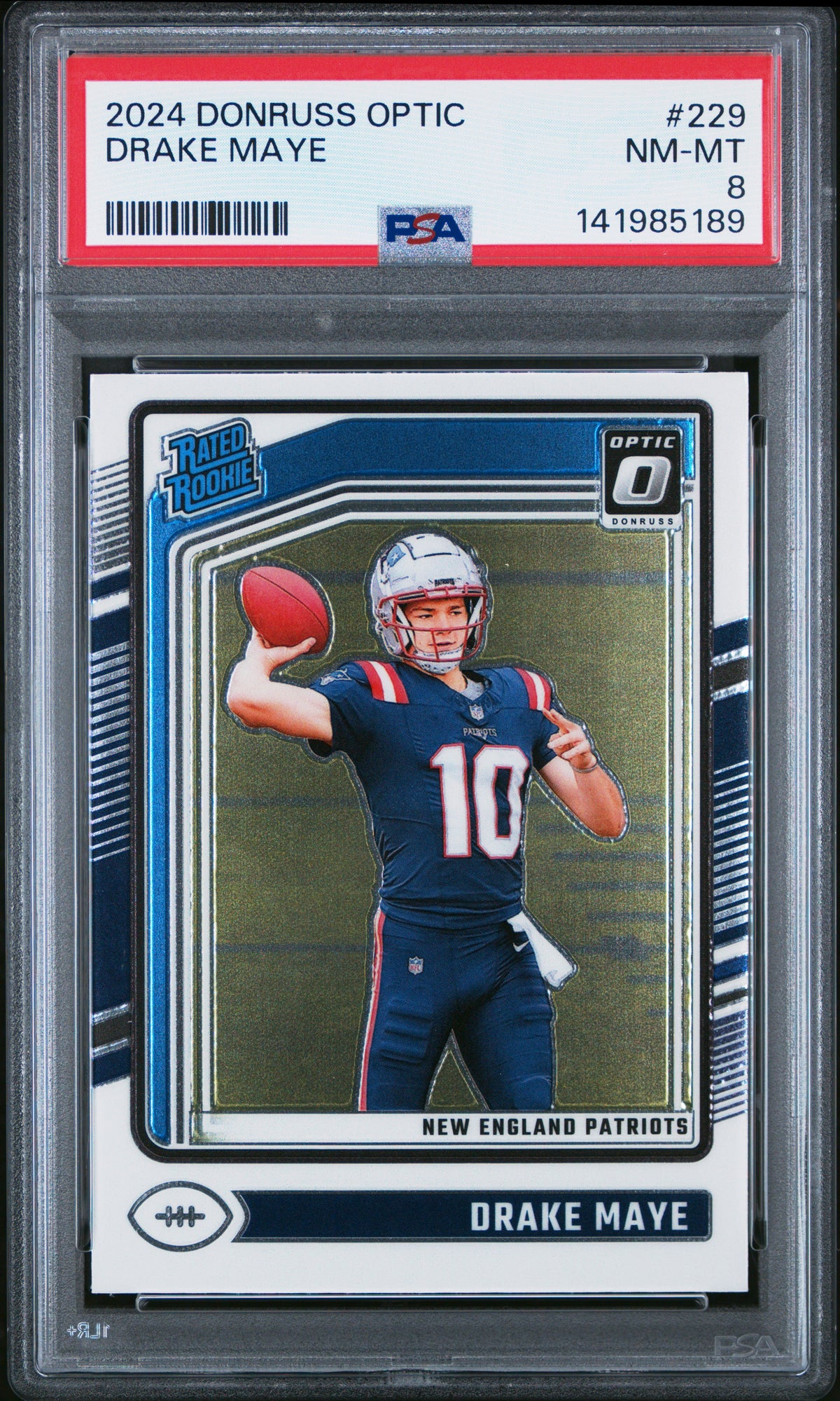 2024 Panini Donruss Optic #229 Drake Maye PSA 8