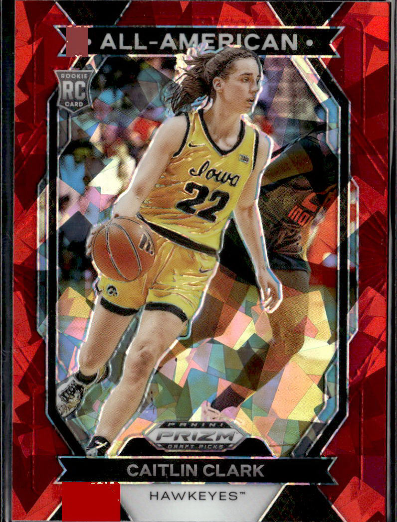 2024 Panini Prizm Draft Picks #23 Caitlin Clark Red Seismic #/225