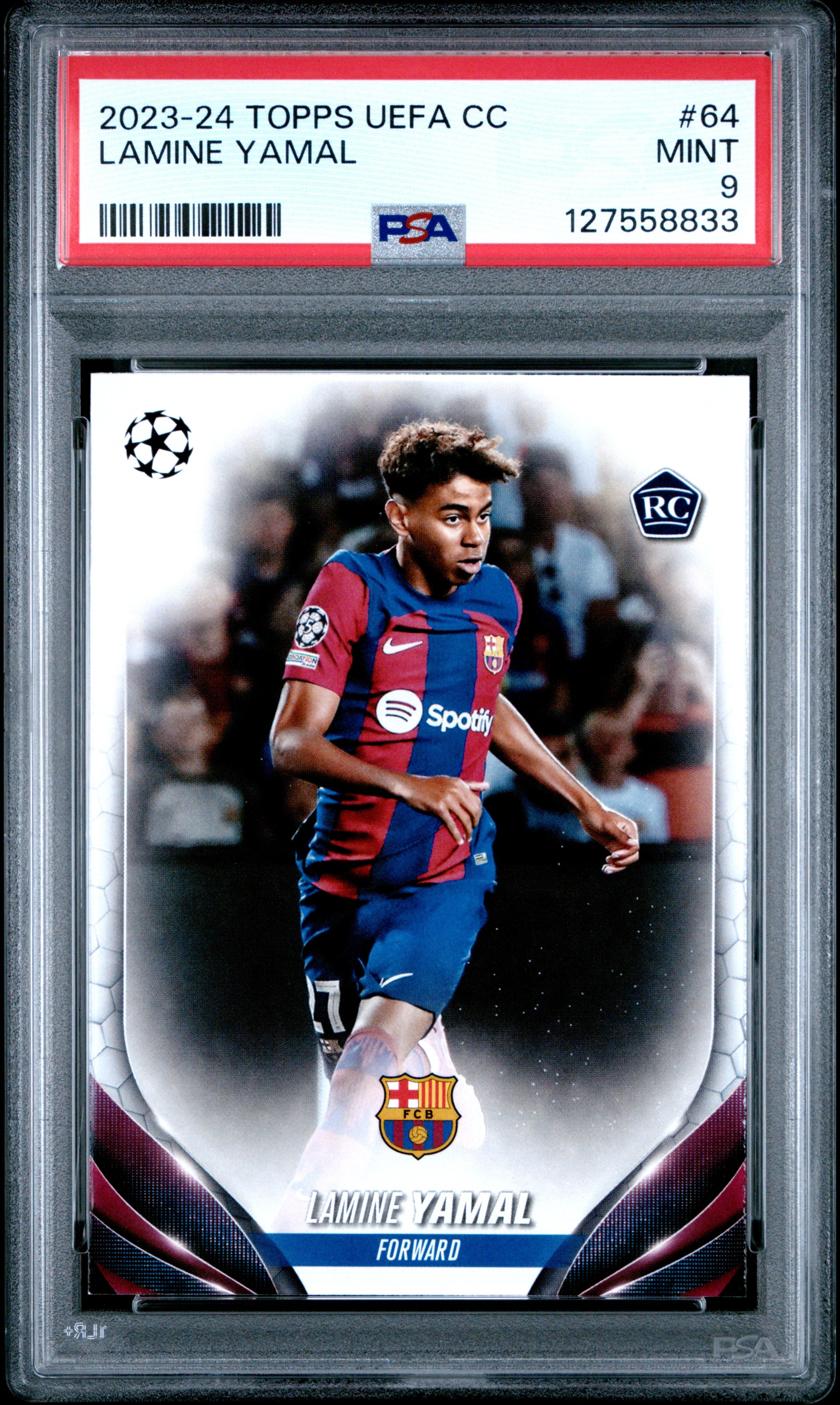 2023-24 Topps Uefa Club Competitions #64 Lamine Yamal PSA 9
