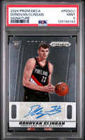 2024 Panini Prizm Deca Signatures #PDSCLI Donovan Clingan PSA 9