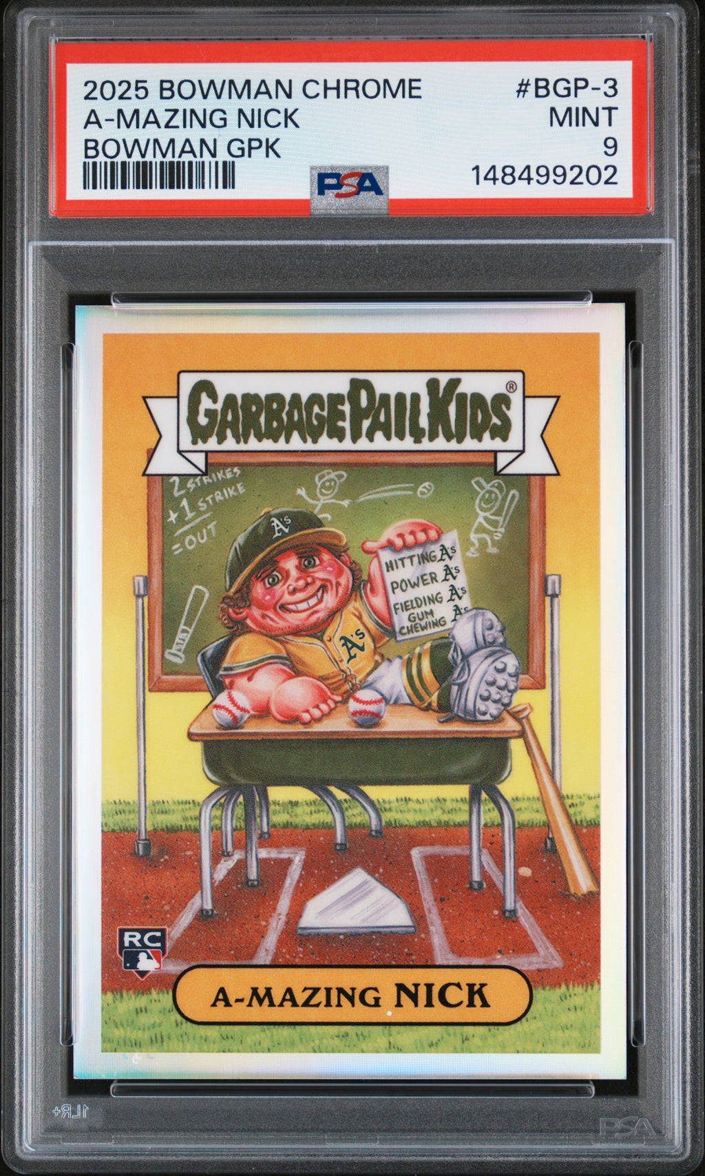 2025 Bowman Chrome Bowman Gpk #BGP-3 A-Mazing Nick PSA 9