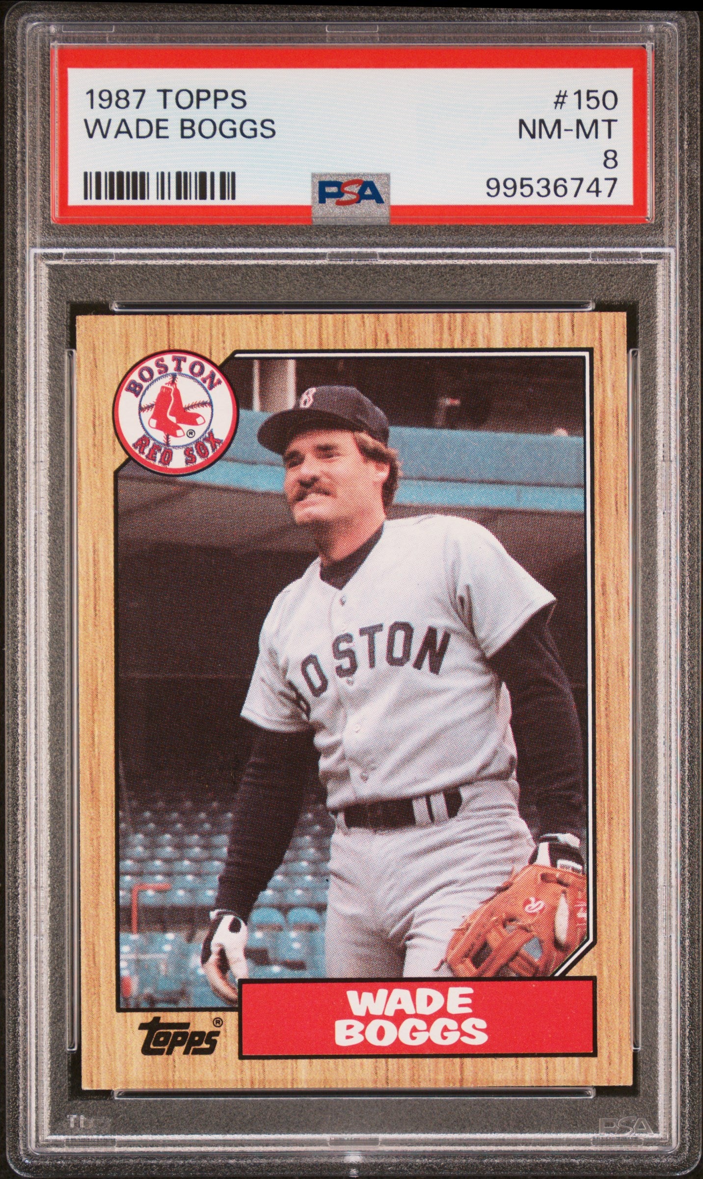 1987 Topps #150 Wade Boggs PSA 8