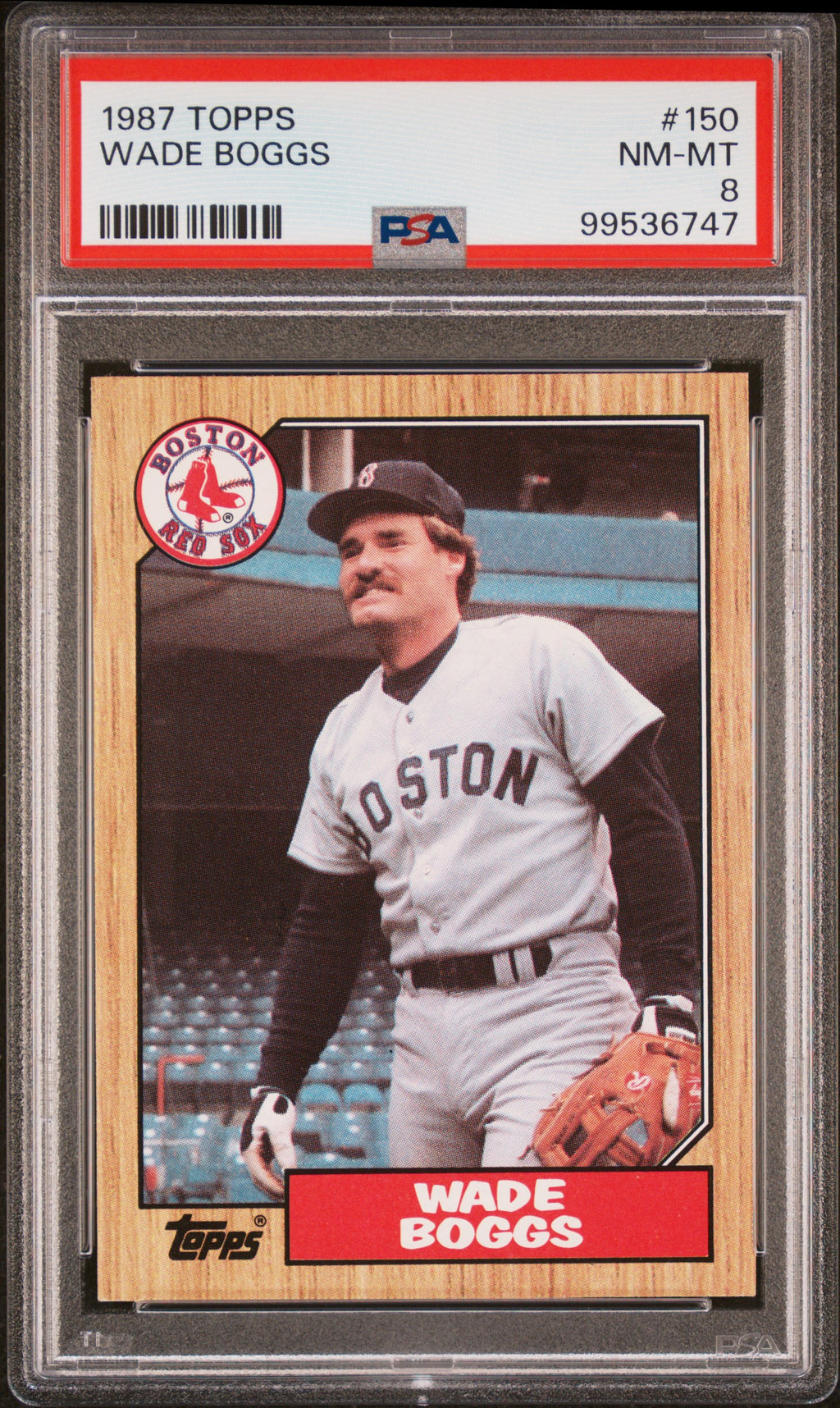 1987 Topps #150 Wade Boggs PSA 8