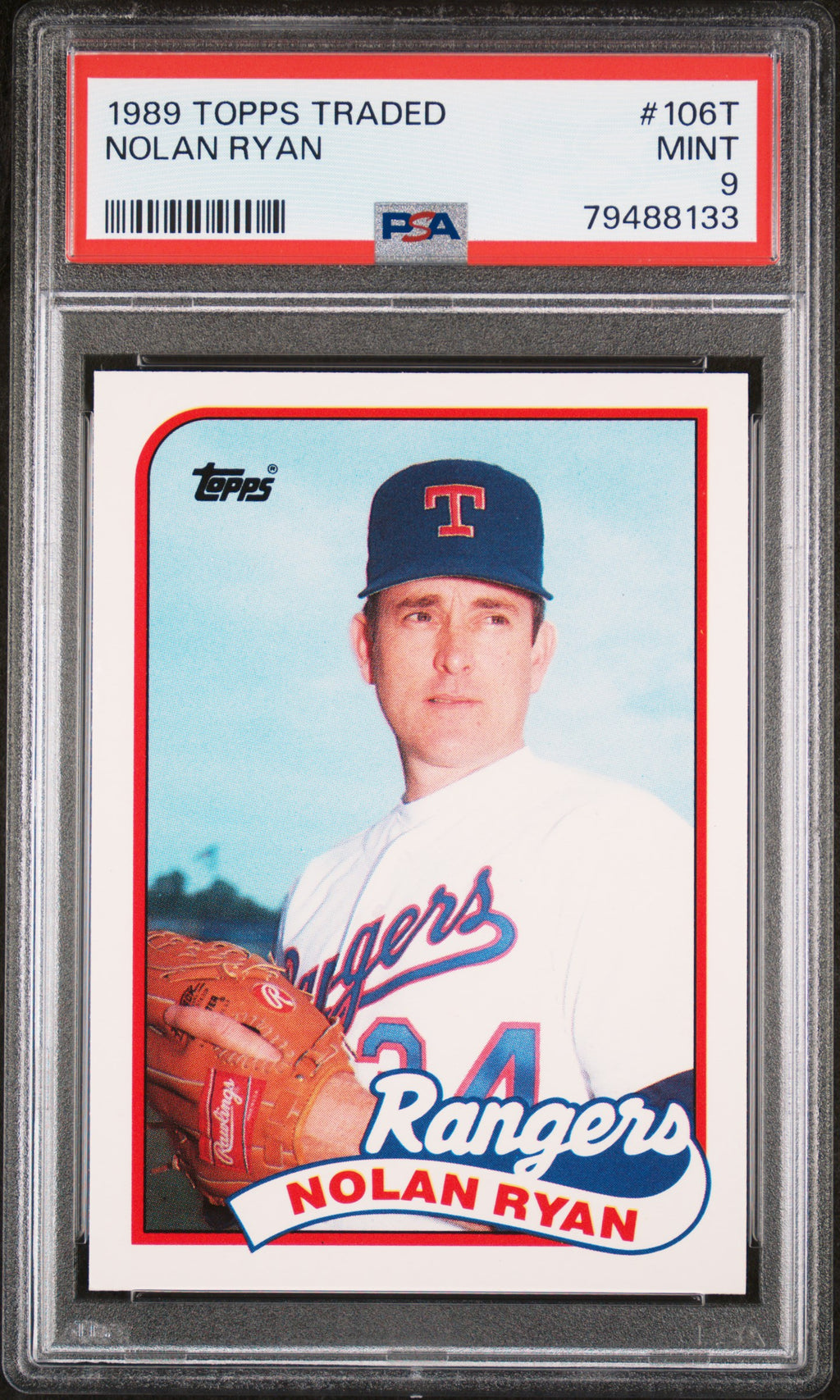 1989 Topps Traded #106T Nolan Ryan PSA 9