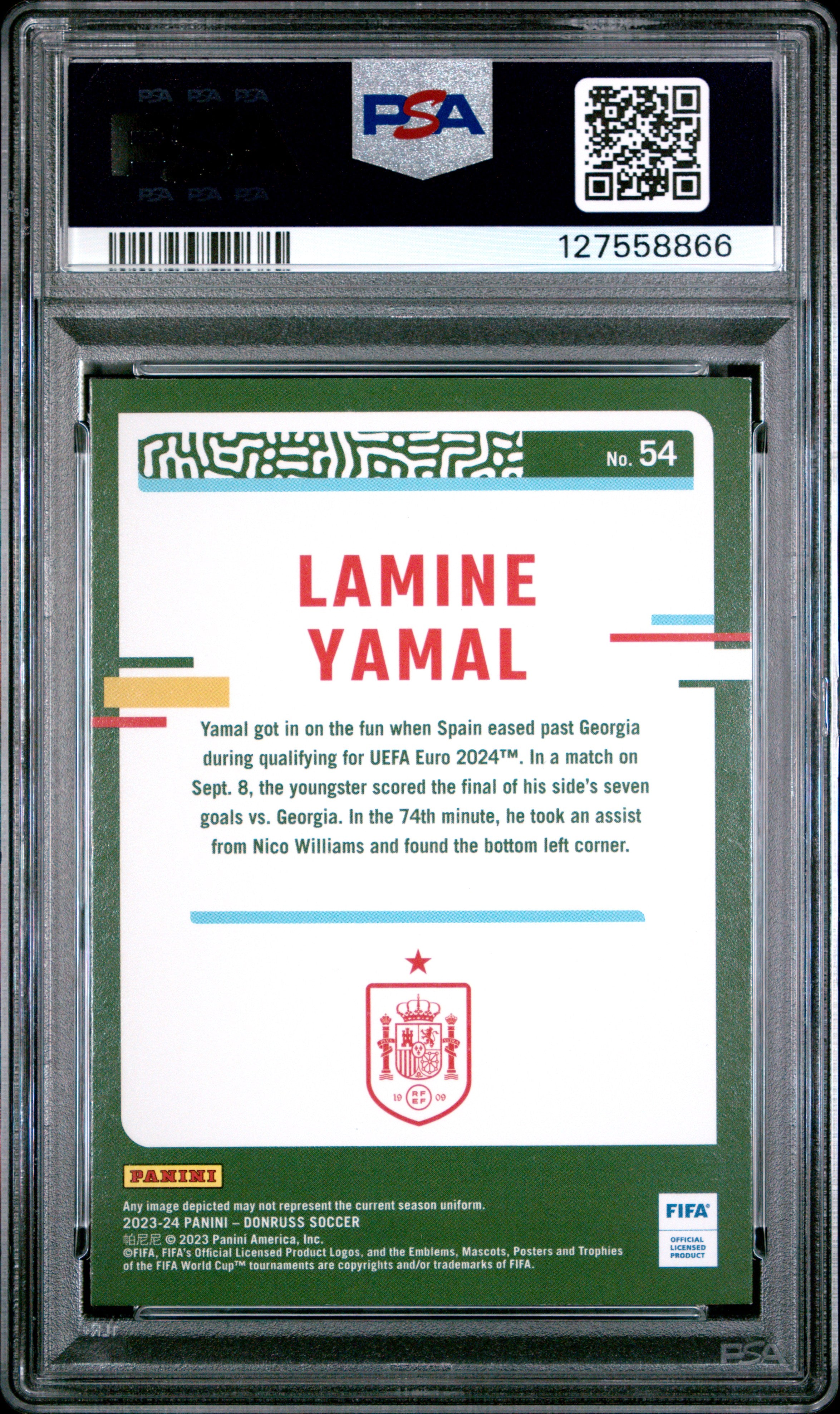 2023-24 Panini Donruss Fifa #54 Lamine Yamal PSA 9