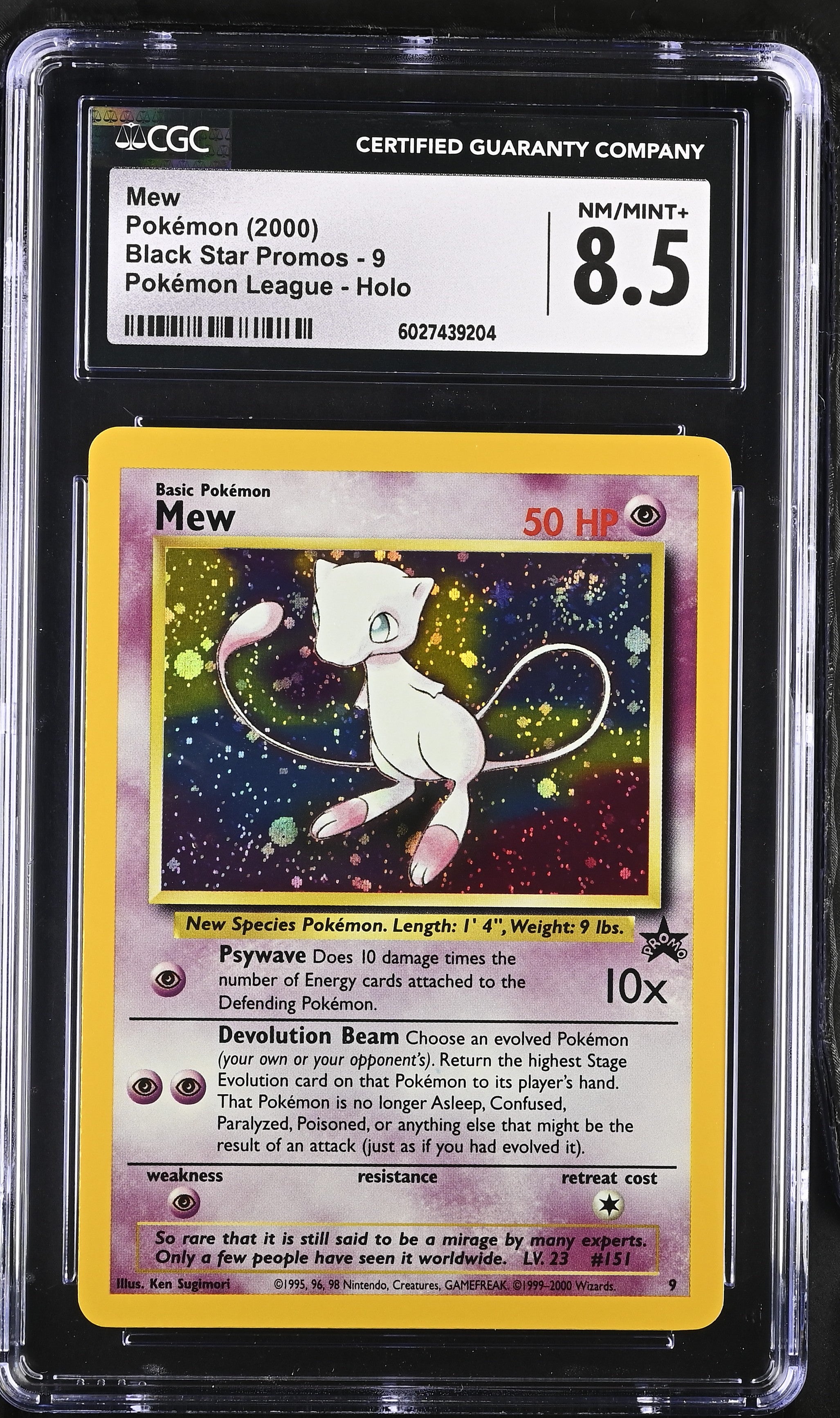 2000 Black Star Promos #9 Mew CGC 8.5