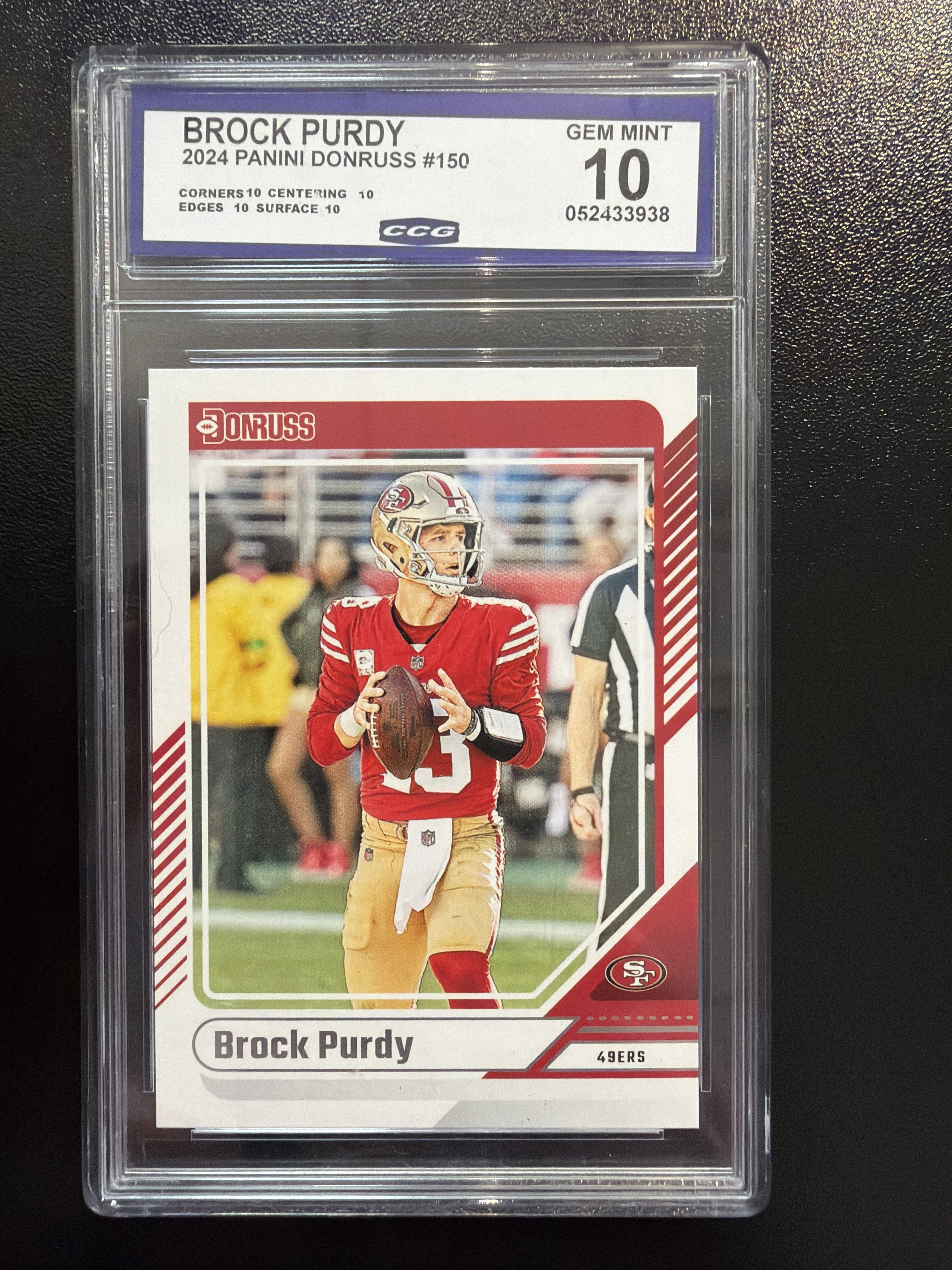 Brock Purdy 2024 Panini Donruss #150 CCG Gem Mint 10