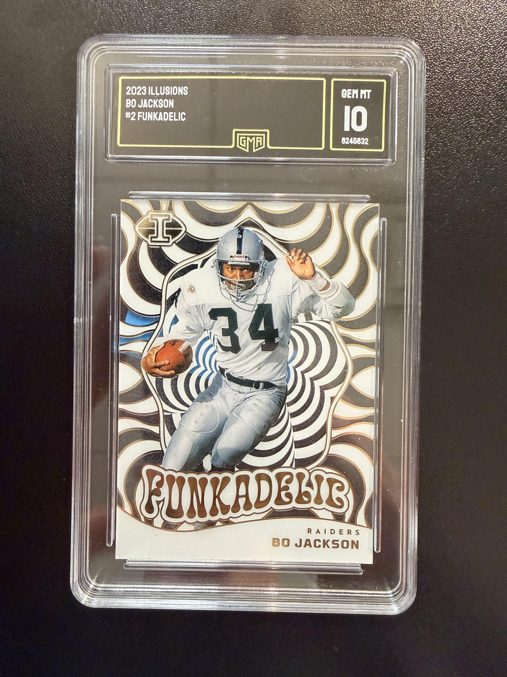 2023 Panini Illusions #2 Bo Jackson Funkadelic Signatures Gold