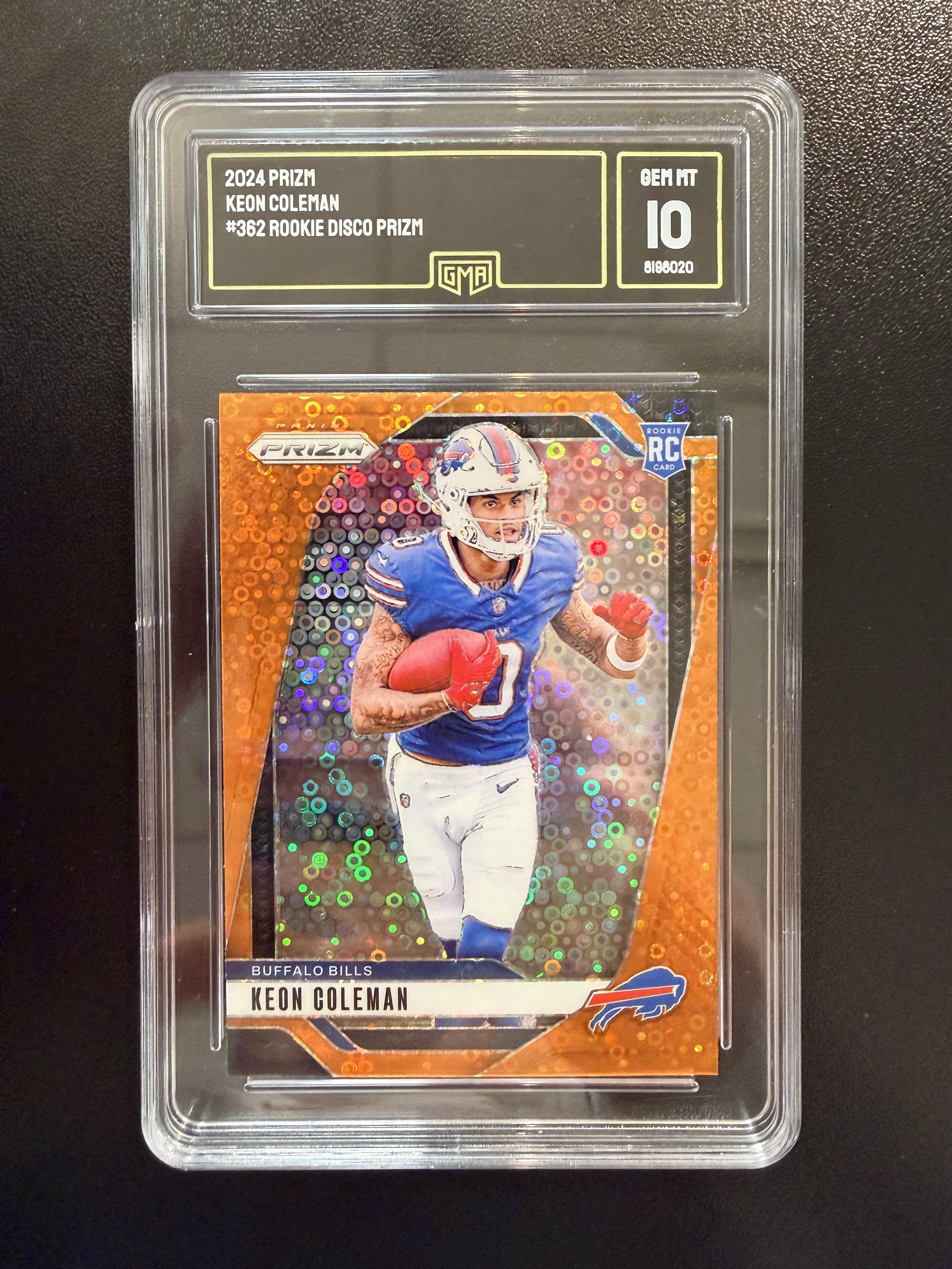 Prizm 2024 Prizm Keon Coleman #362 Rookie Disco Prism Gem MT 10