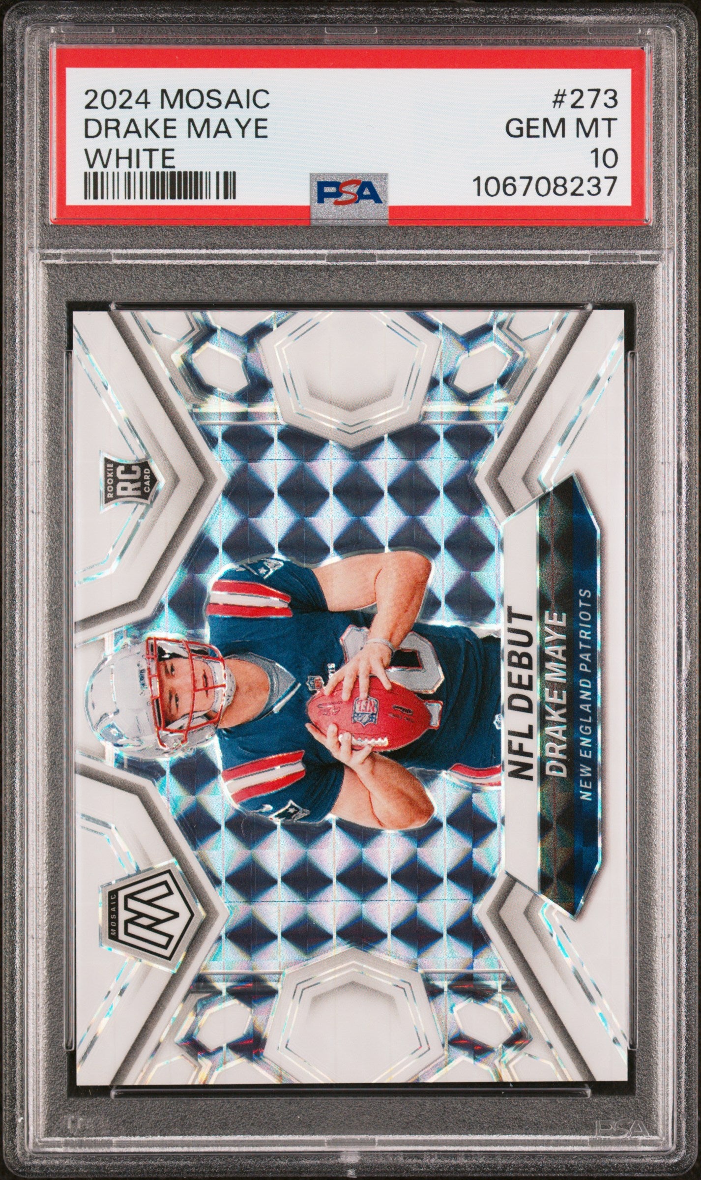 2024 Panini Mosaic #273 Drake Maye White PSA 10