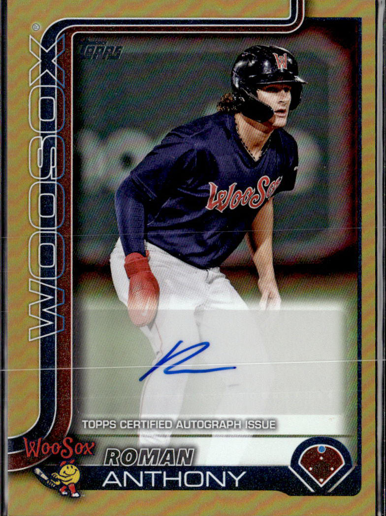 2025 Topps Pro Debut #PD-12 Roman Anthony Base Autographs Gold #/50