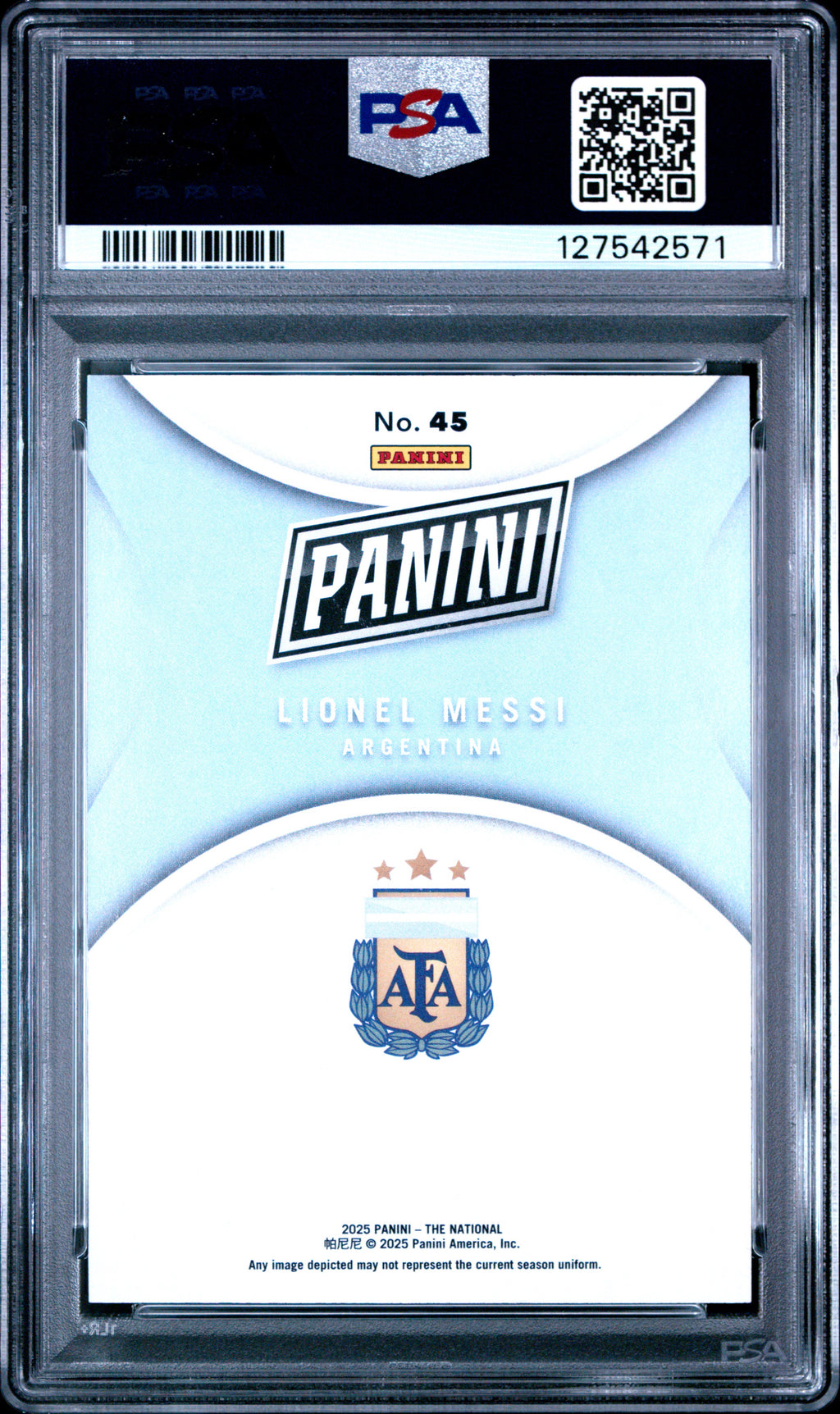 2025 Panini National Sports Collectors #45 Lionel Messi Lightning Spokes PSA 10