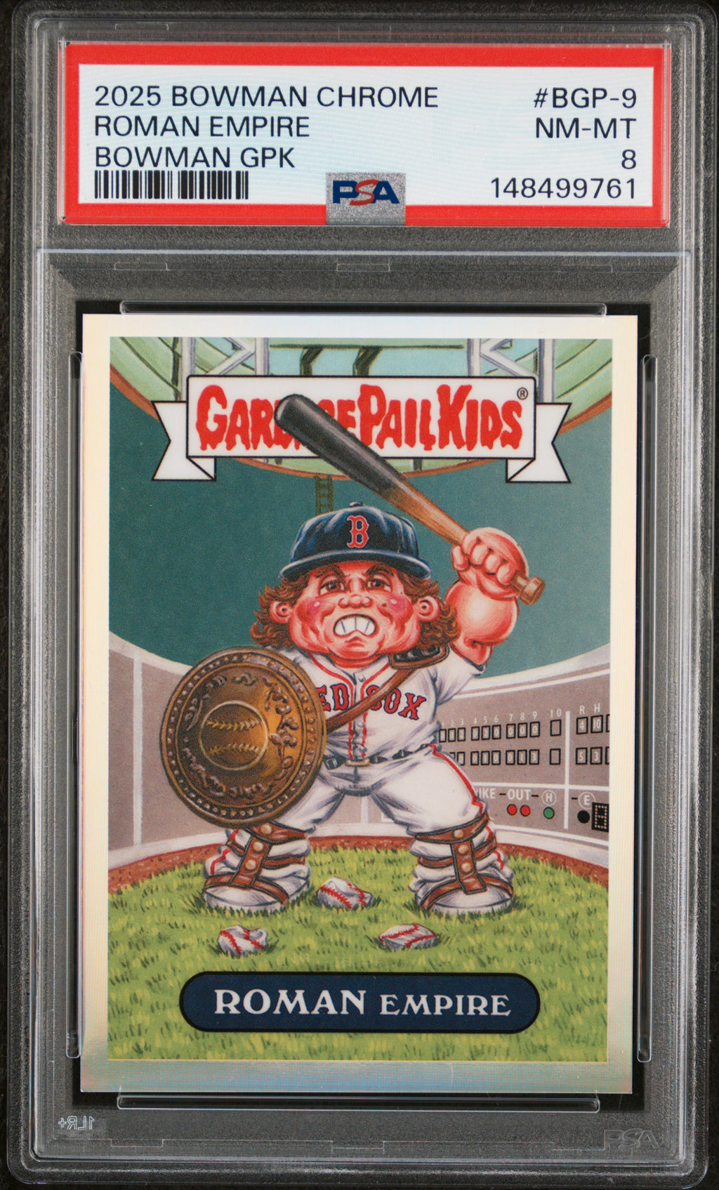 2025 Bowman Chrome Bowman Gpk #BGP-9 Roman Empire PSA 8