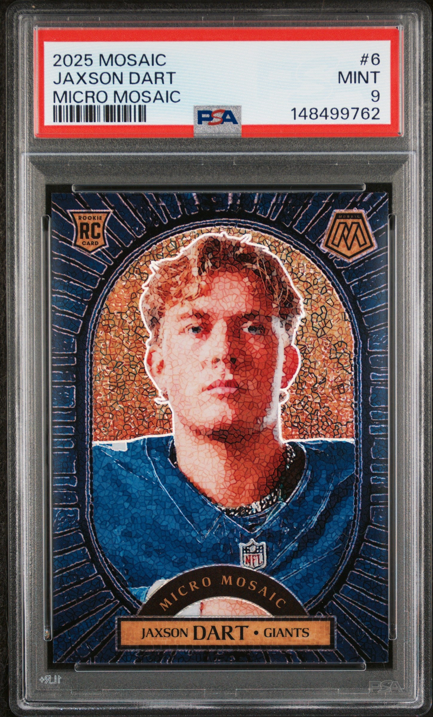 2025 Panini Mosaic Micro Mosaic #6 Jaxson Dart PSA 9