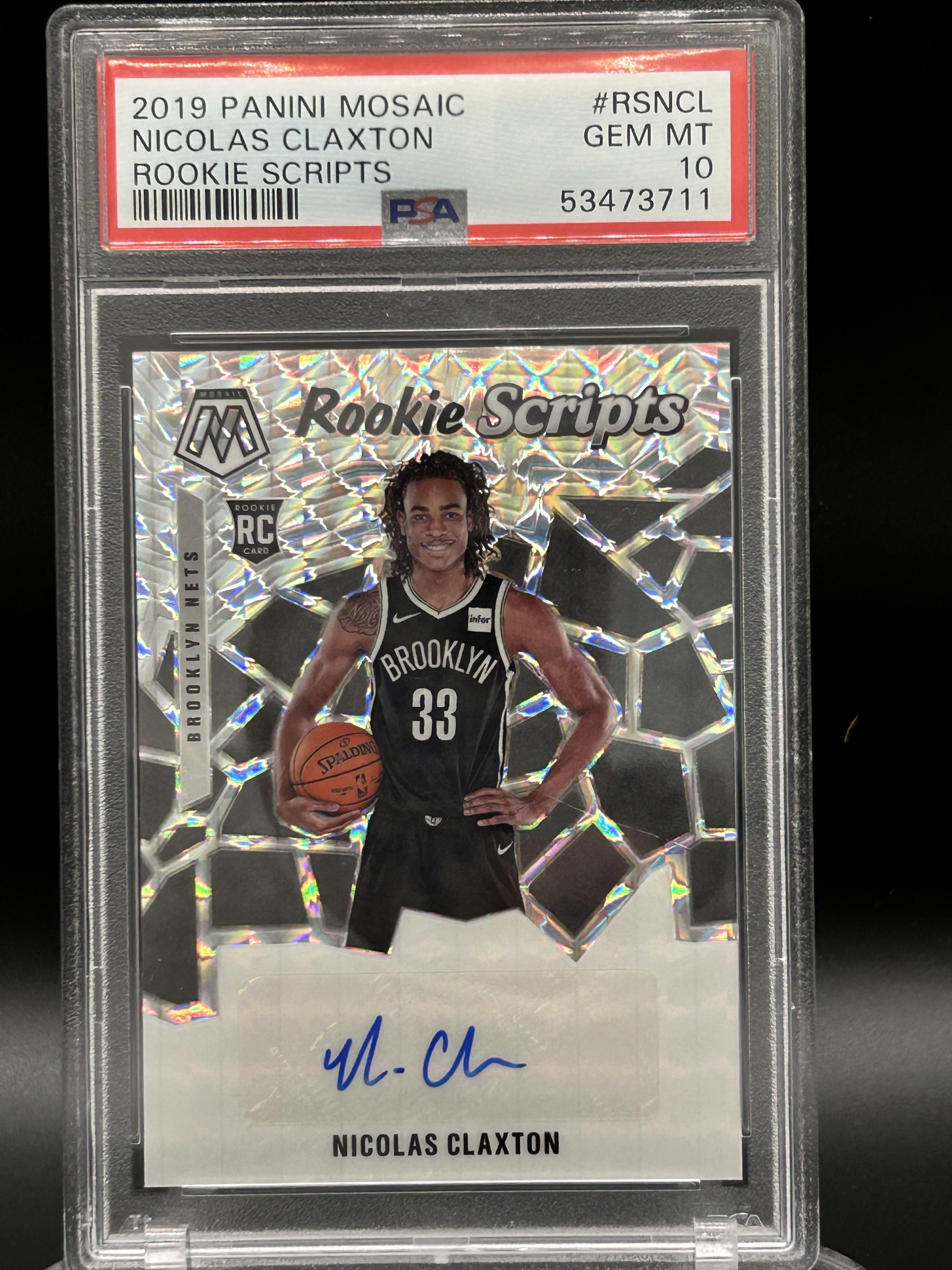 2019 Panini Mosaic Nicolas Claxton Rookie Scripts
