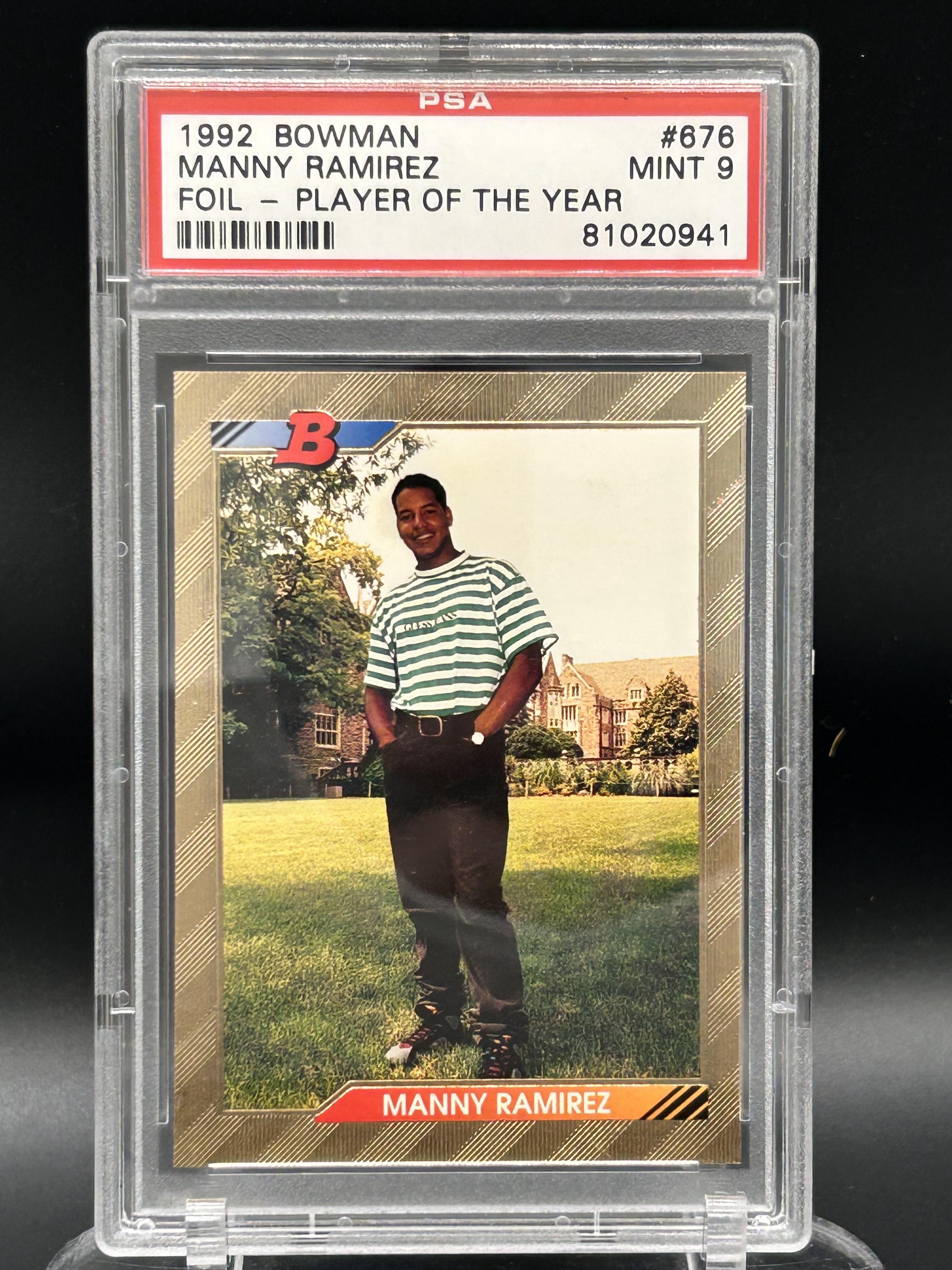 1992 Topps Foil - Player of the Year #676 Manny Ramiriz Gold Foil PSA 9