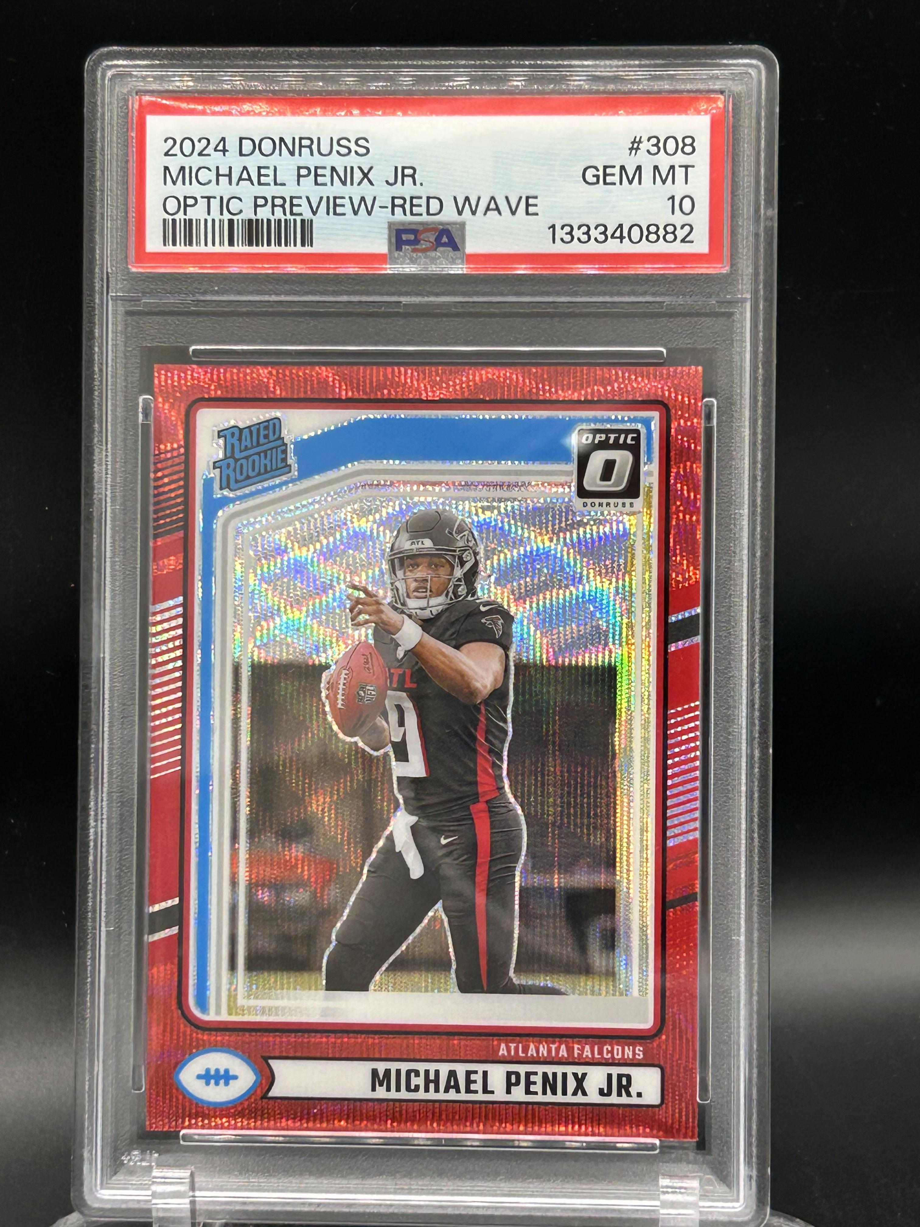 2024 Donruss Michael Penix, Jr Optic Preview - Red Wave