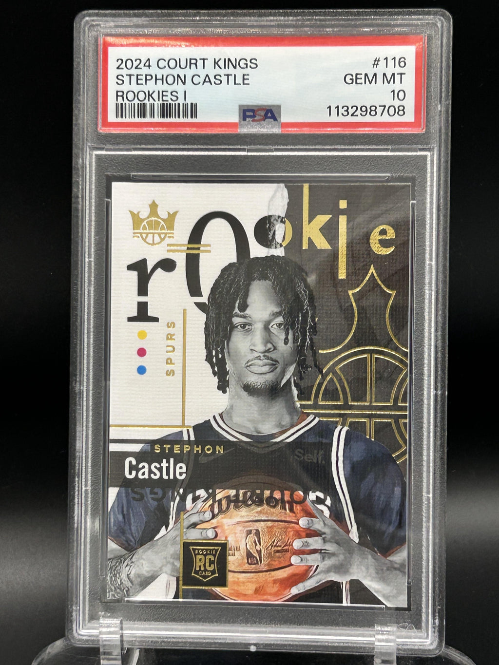 2024-25 Panini Court Kings #116 Stephon Castle PSA 10