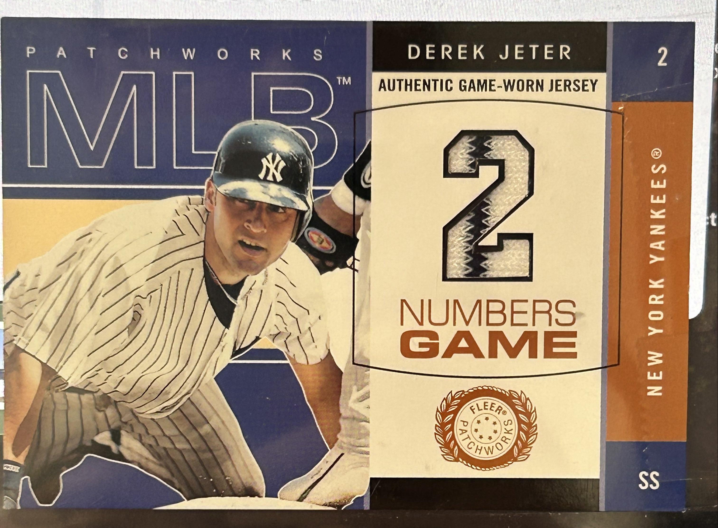 2003 Fleer Patchworks #DJ-NG Derek Jeter Numbers Game Jersey
