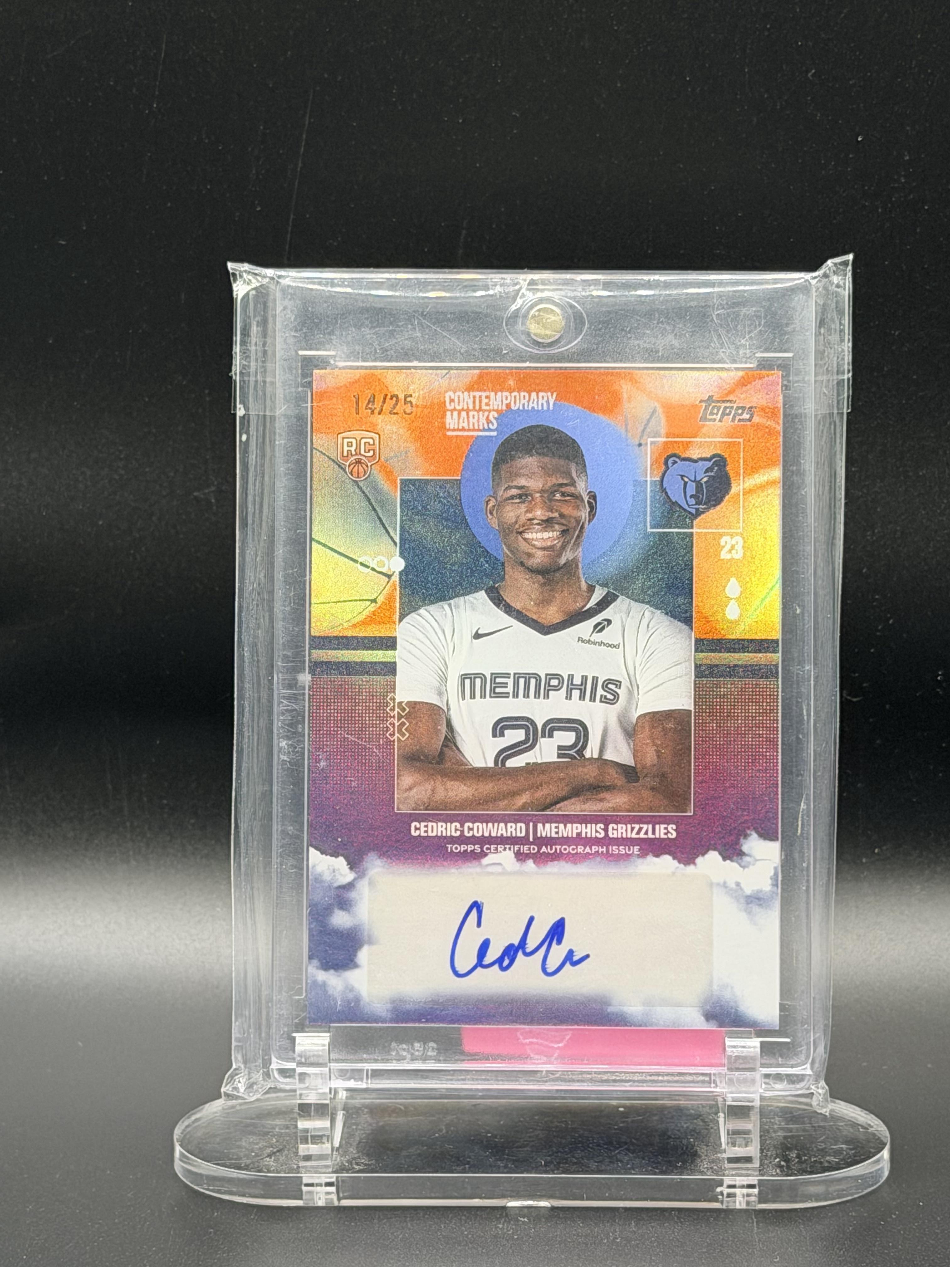 2025-26 Finest #11 Cedric Coward Orange Refractor #/25