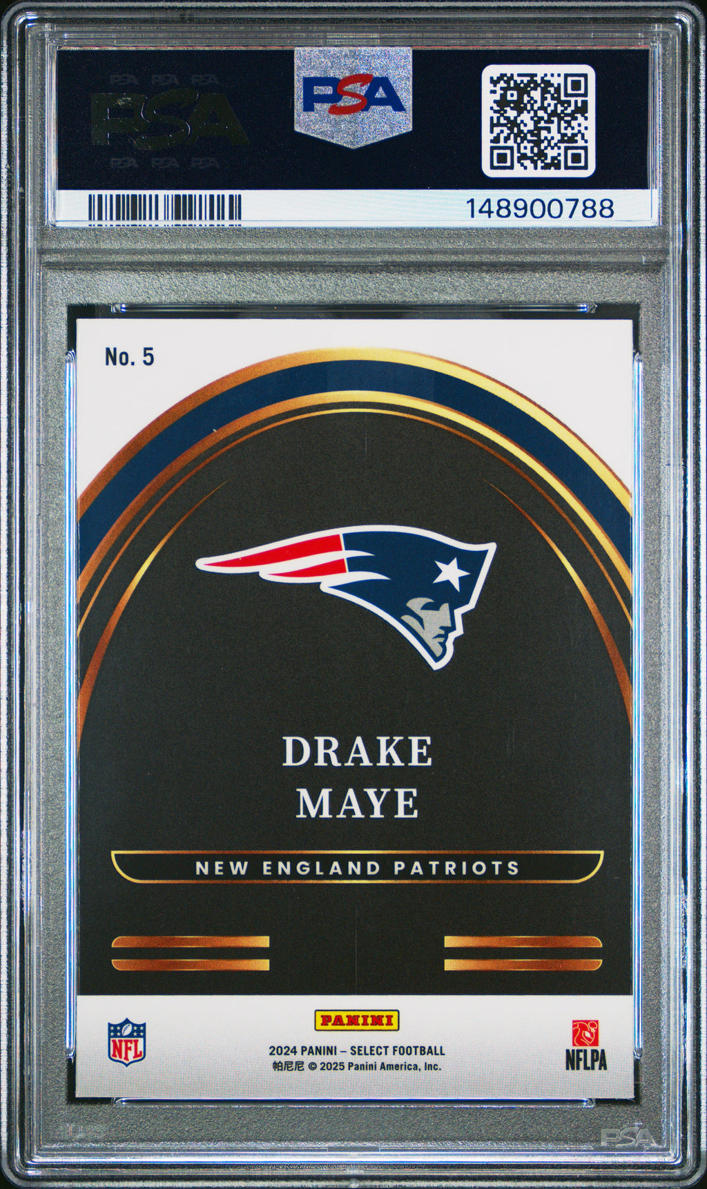 2024 Panini Select Select Future #5 Drake Maye PSA 9