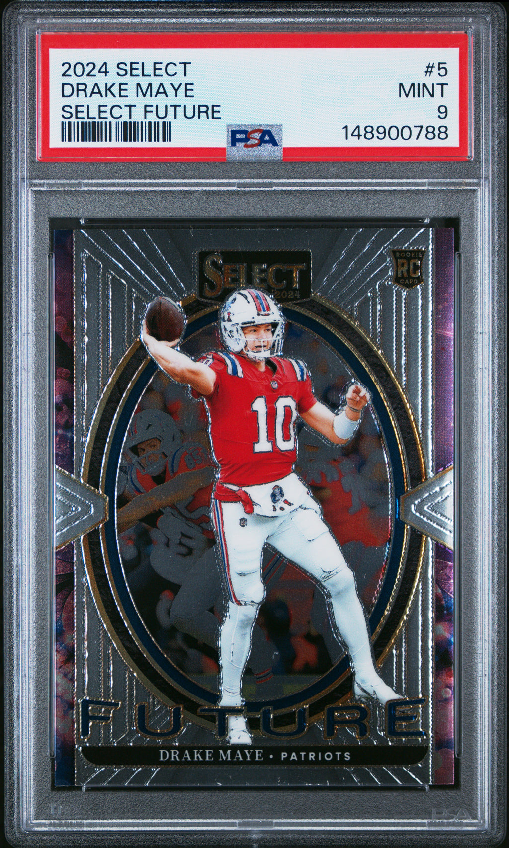 2024 Panini Select Select Future #5 Drake Maye PSA 9