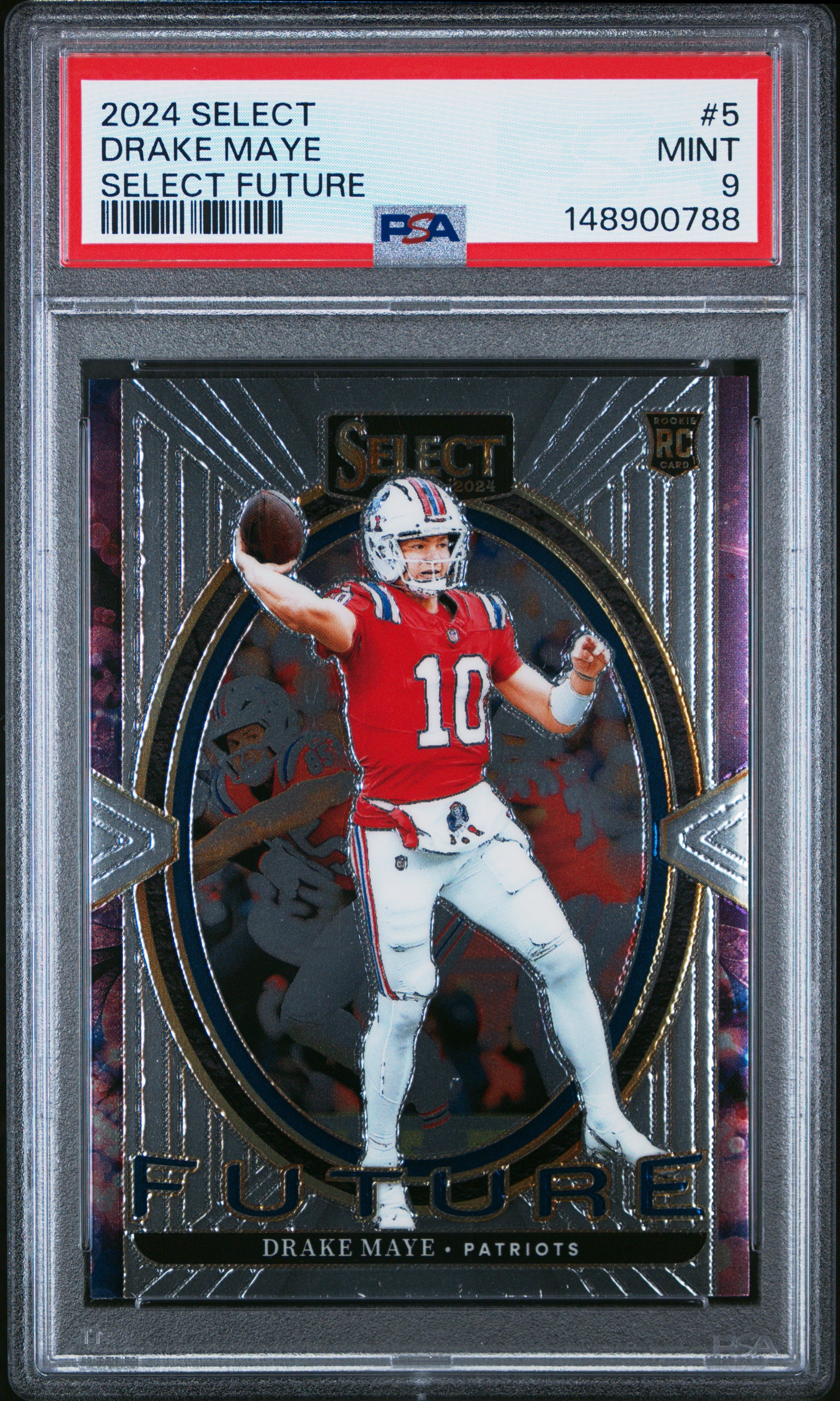 2024 Panini Select Select Future #5 Drake Maye PSA 9