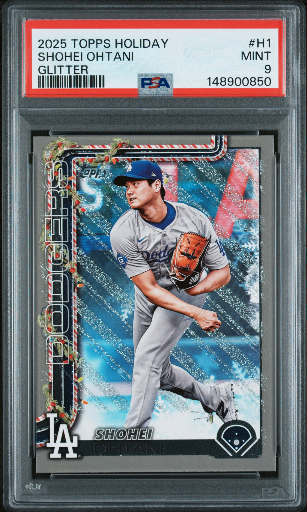 2025 Topps Holiday #H1 Shohei Ohtani Glitter PSA 9