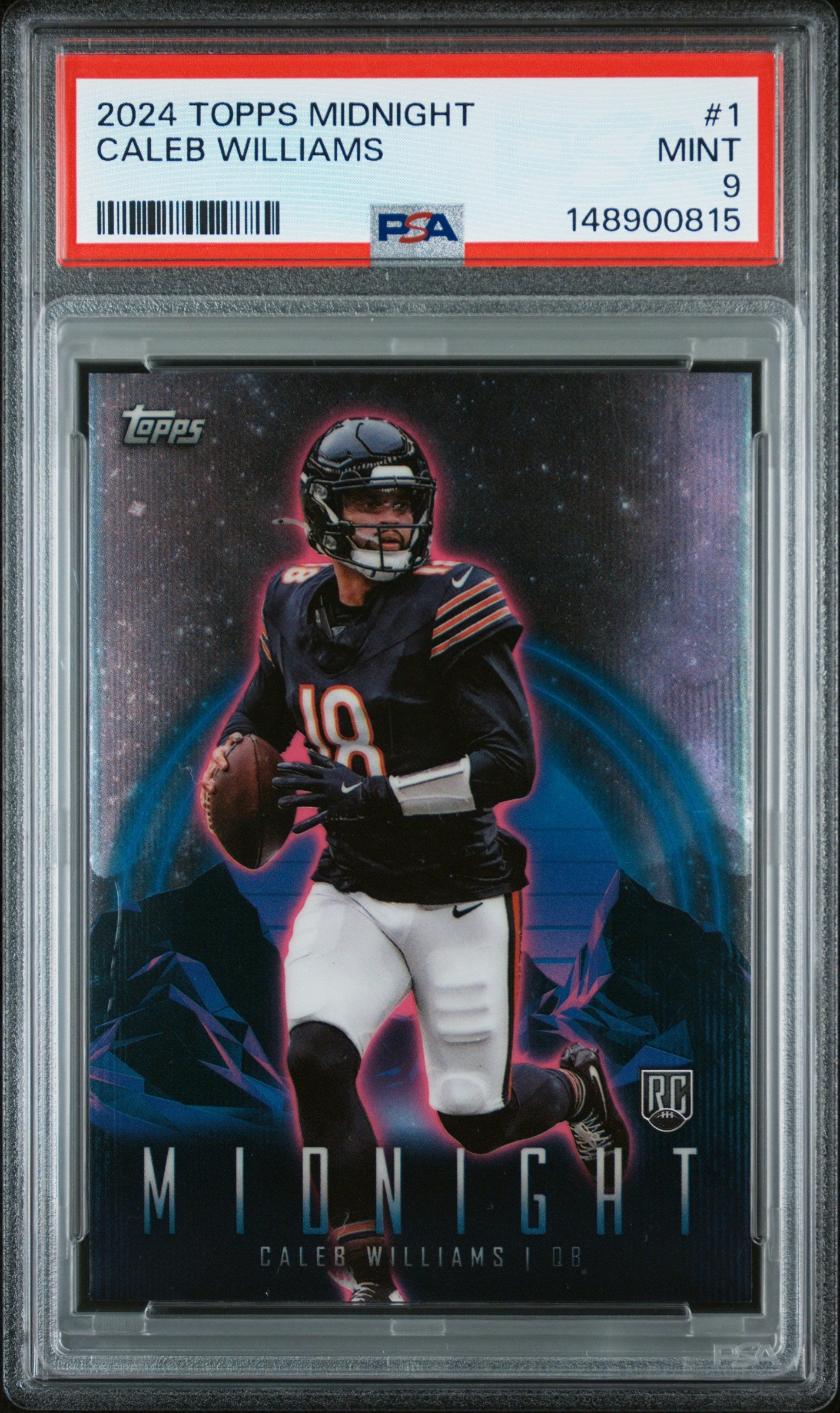 2024 Topps Midnight #1 Caleb Williams PSA 9