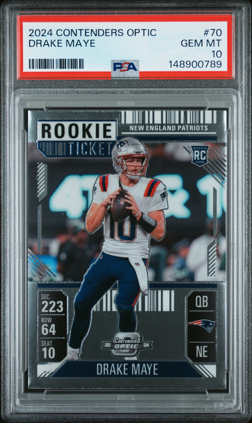 2024 Panini Contenders Optic #70 Drake Maye PSA 10