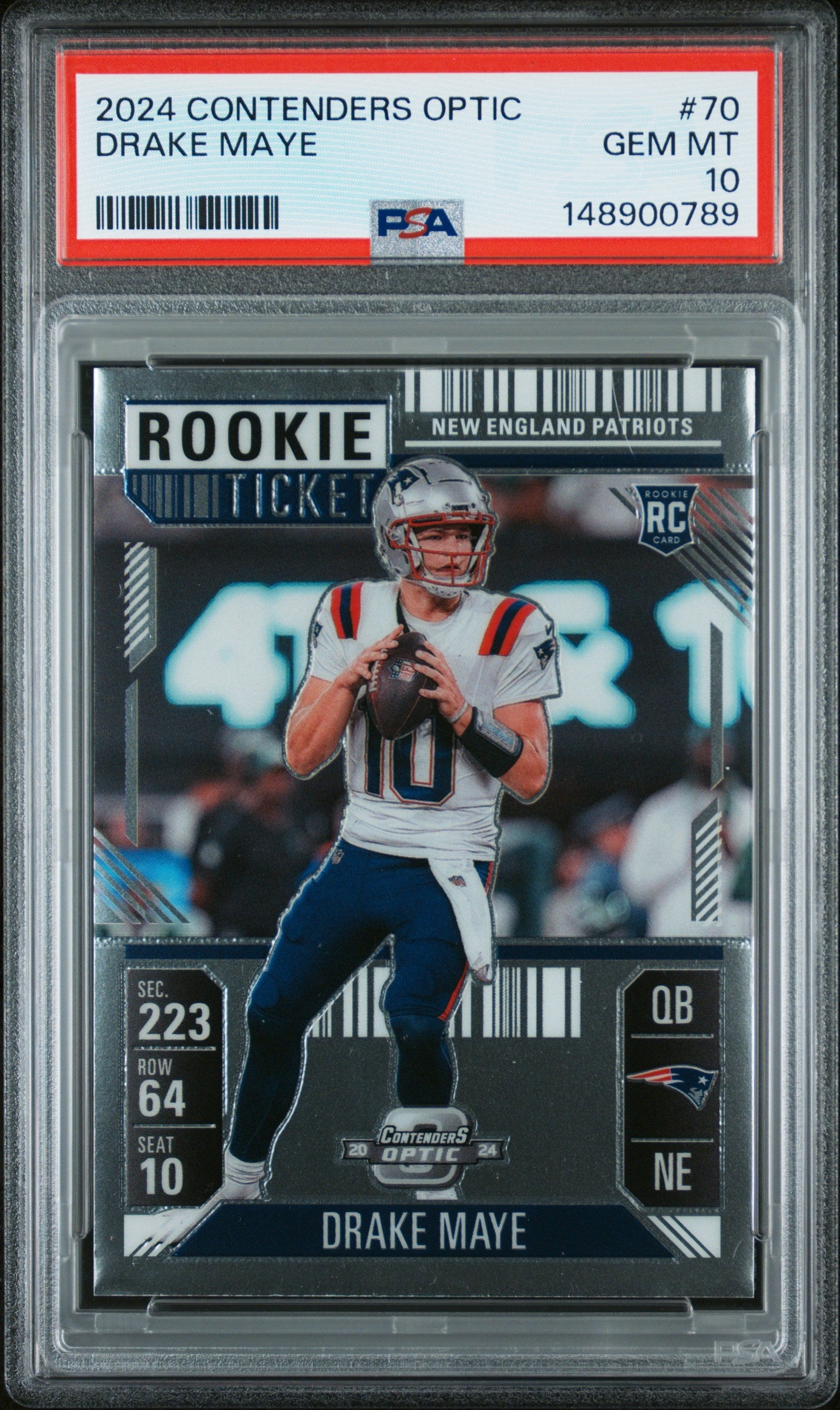 2024 Panini Contenders Optic #70 Drake Maye PSA 10