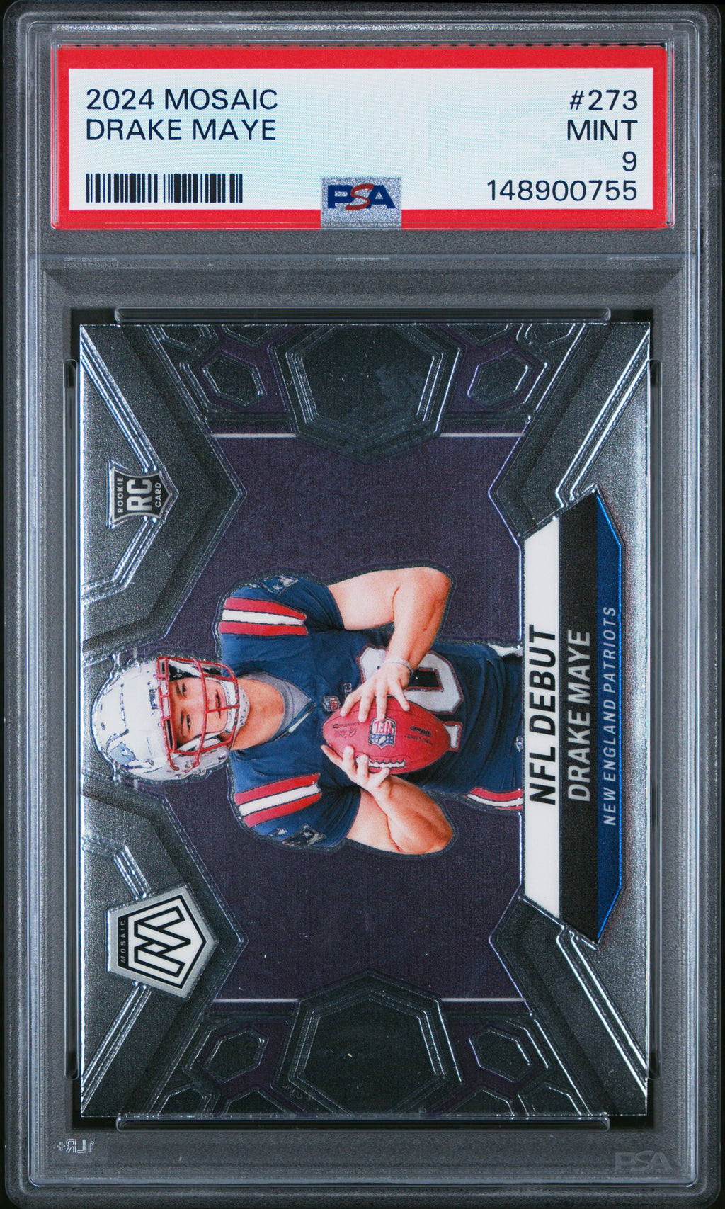 2024 Panini Mosaic #273 Drake Maye PSA 9