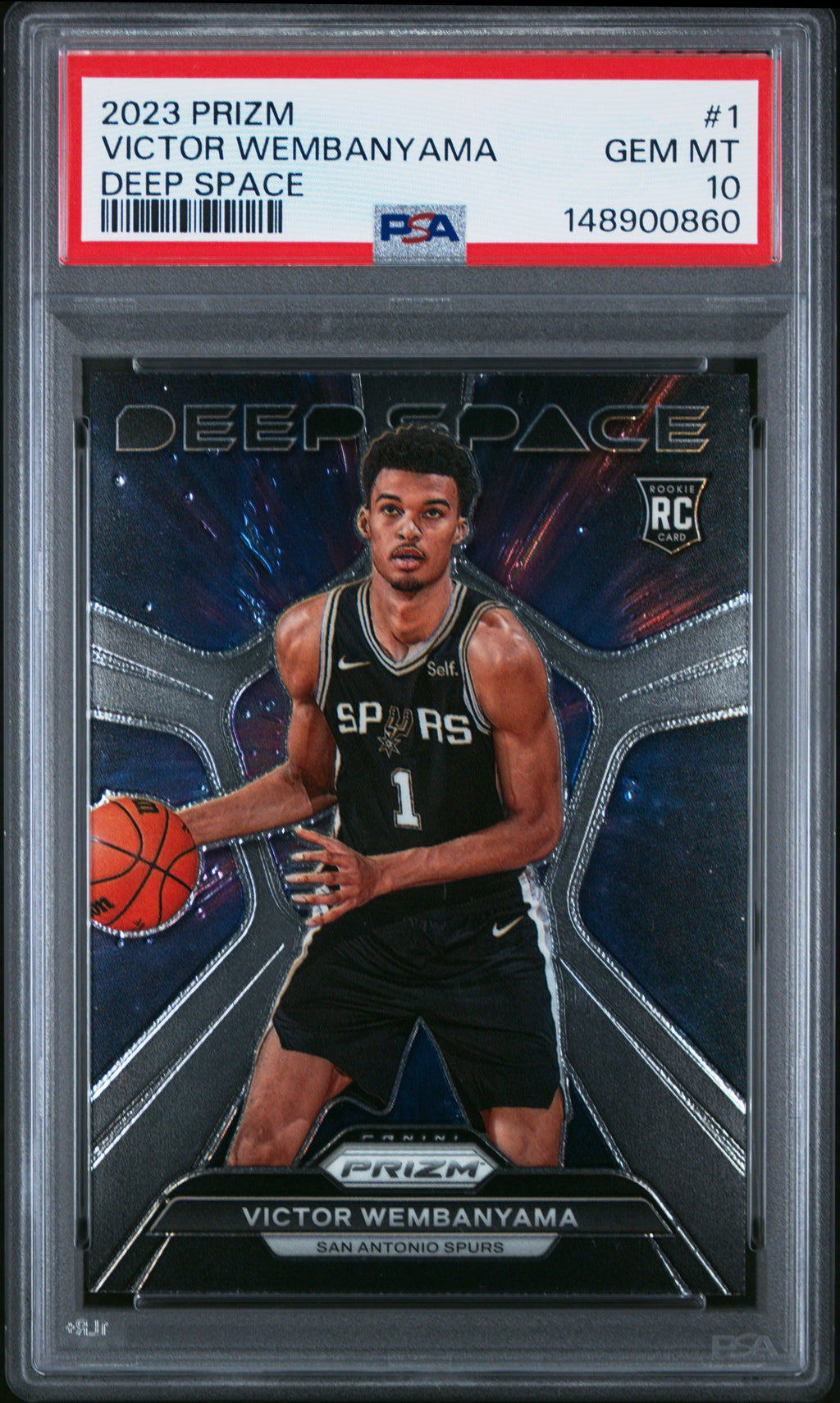 2023 Panini Prizm Deep Space #1 Victor Wembanyama PSA 10
