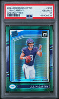 2024 Panini Donruss Optic #235 Jj Mccarthy Green Hyper PSA 10