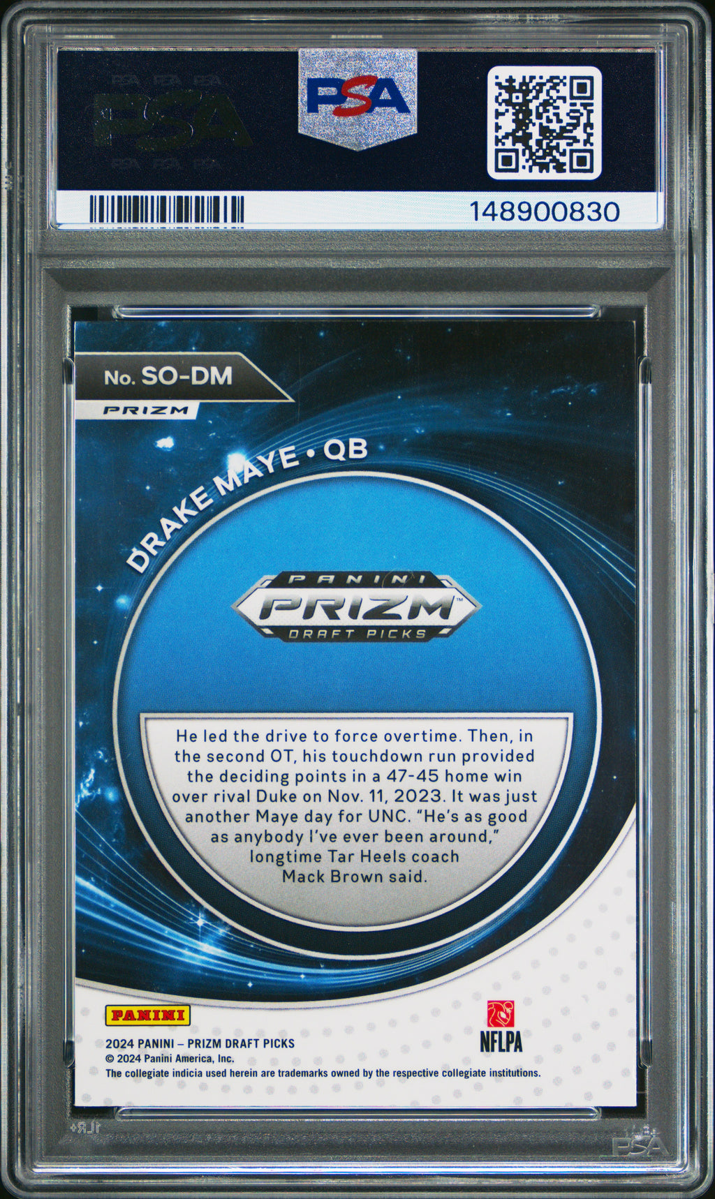 2024 Draft Picks Student Orientation #SODM Drake Maye Green Prizm PSA 10