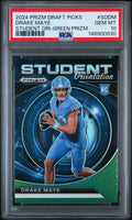 2024 Draft Picks Student Orientation #SODM Drake Maye Green Prizm PSA 10