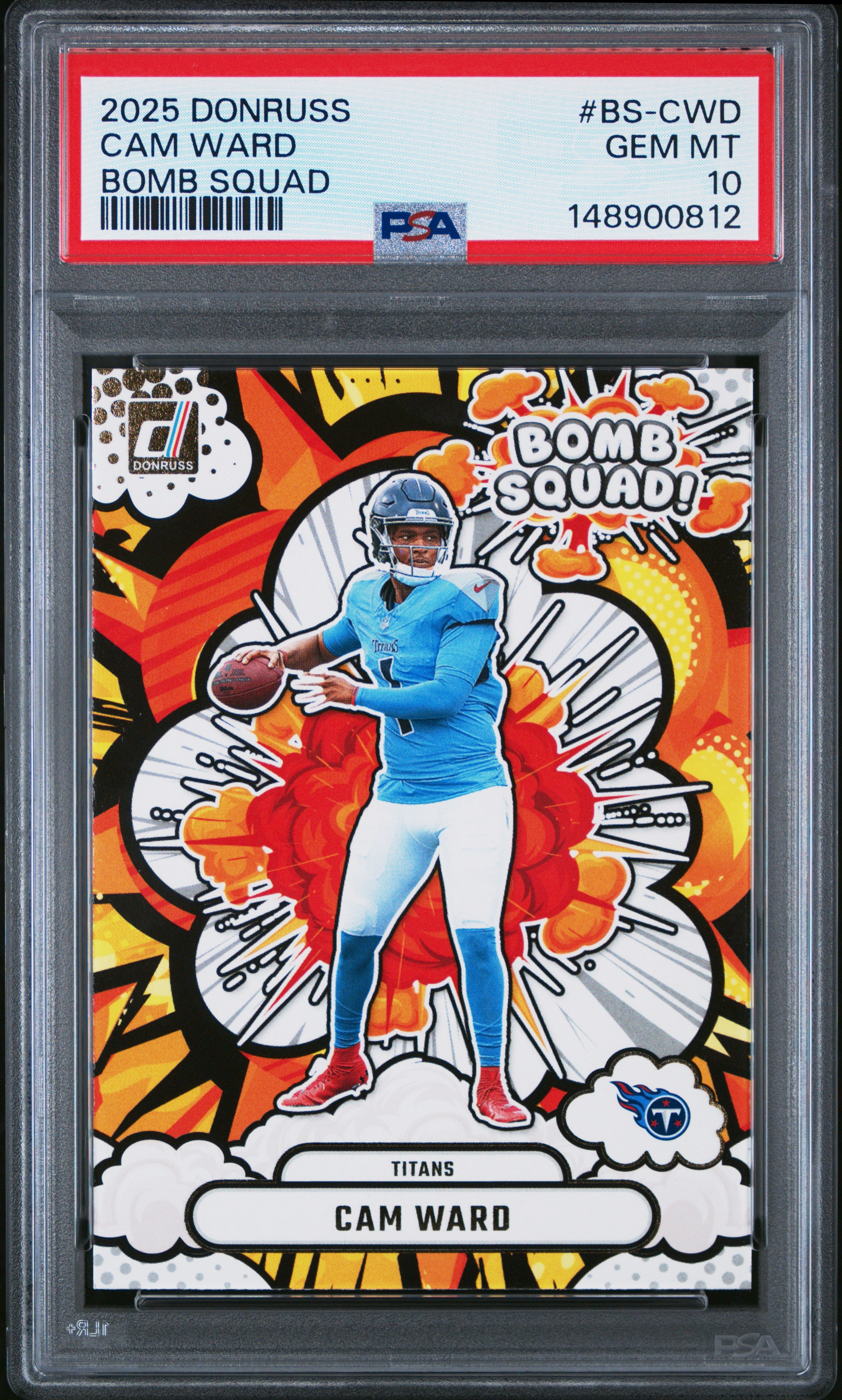 2025 Panini Donruss Bomb Squad #BS-CWD Cam Ward PSA 10