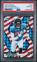 2025 Panini Mosaic #301 Travis Hunter Red & White Stripe PSA 10