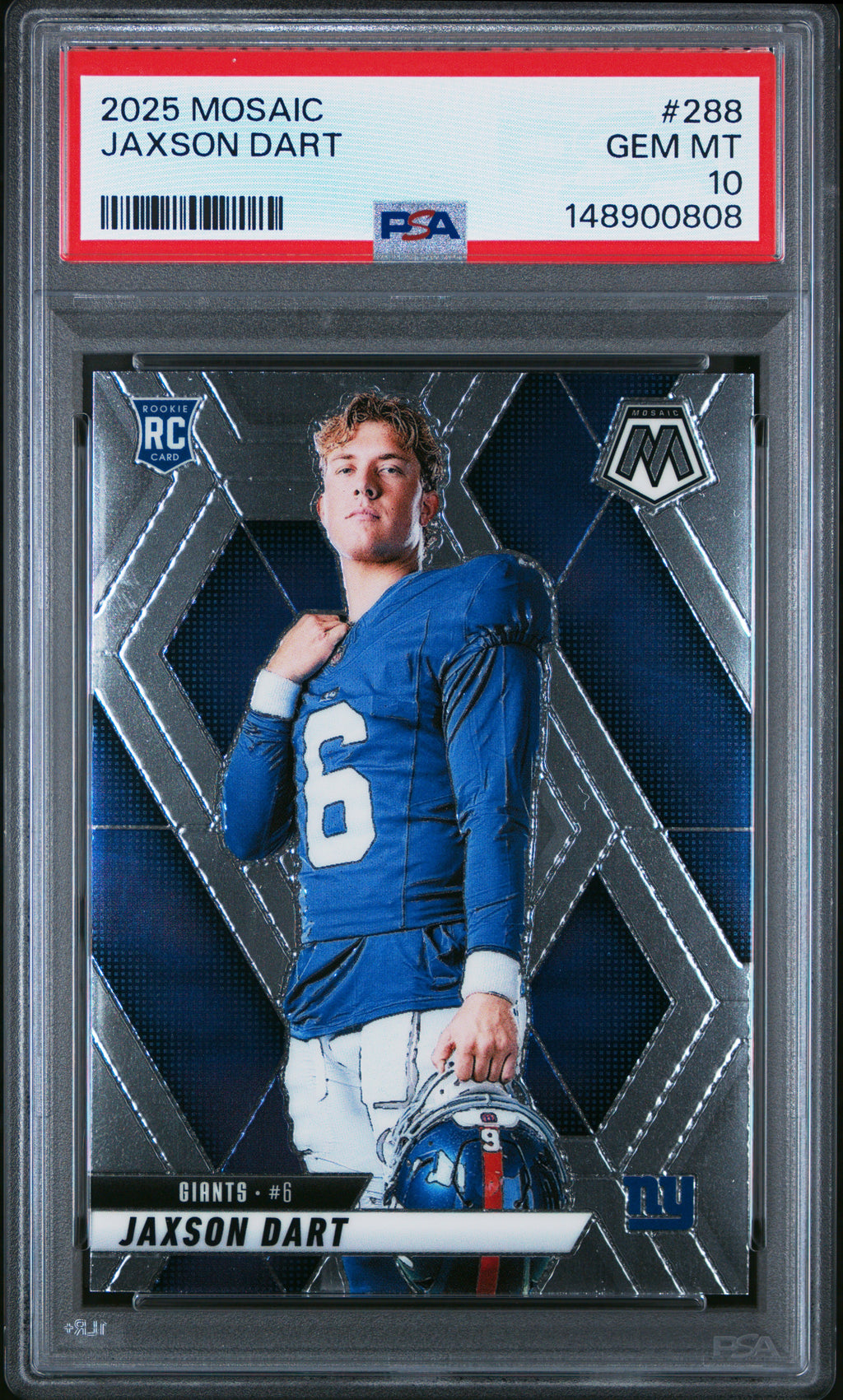 2025 Panini Mosaic #288 Jaxson Dart PSA 10