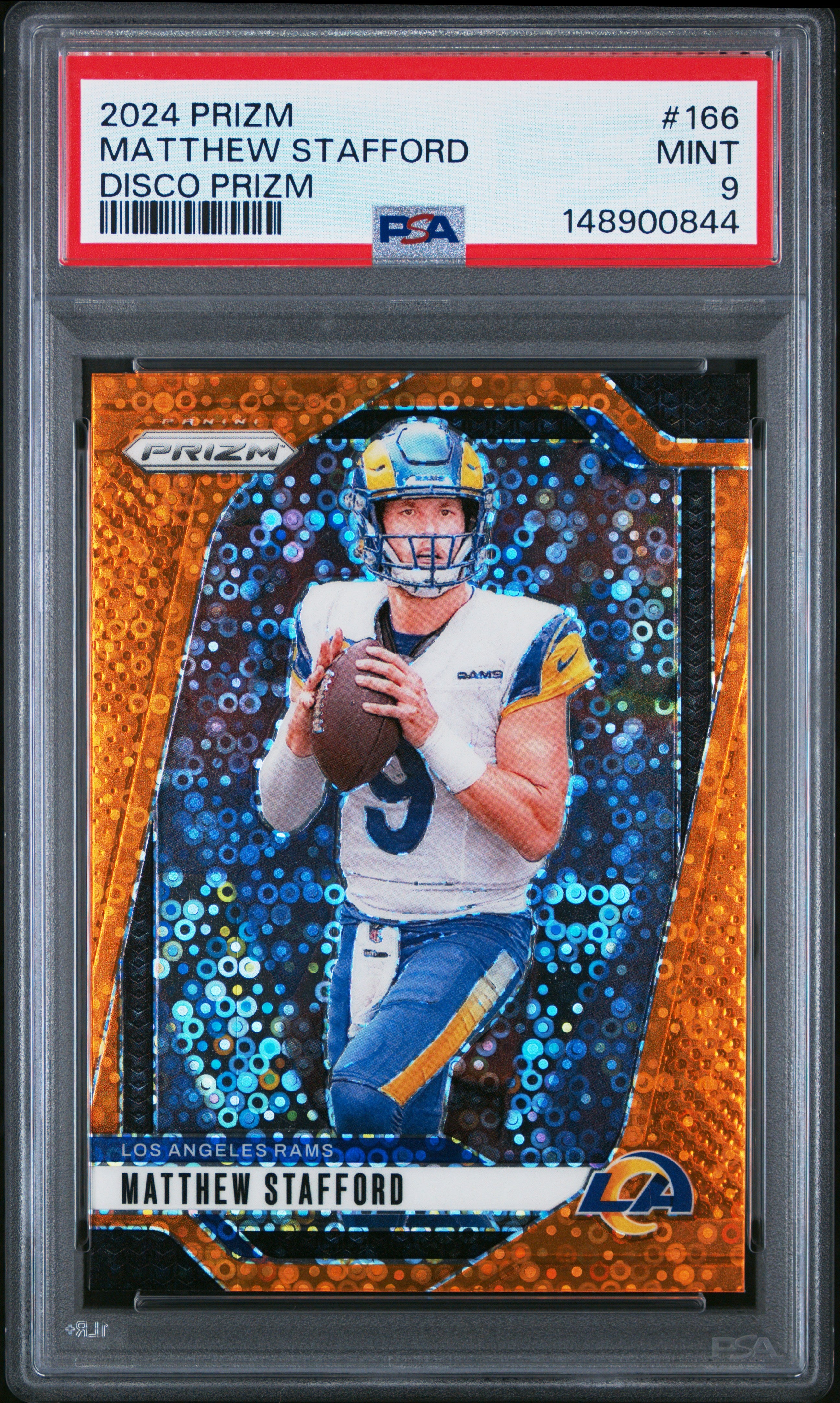 2024 Panini Prizm #166 Matthew Stafford Disco Prizm PSA 9