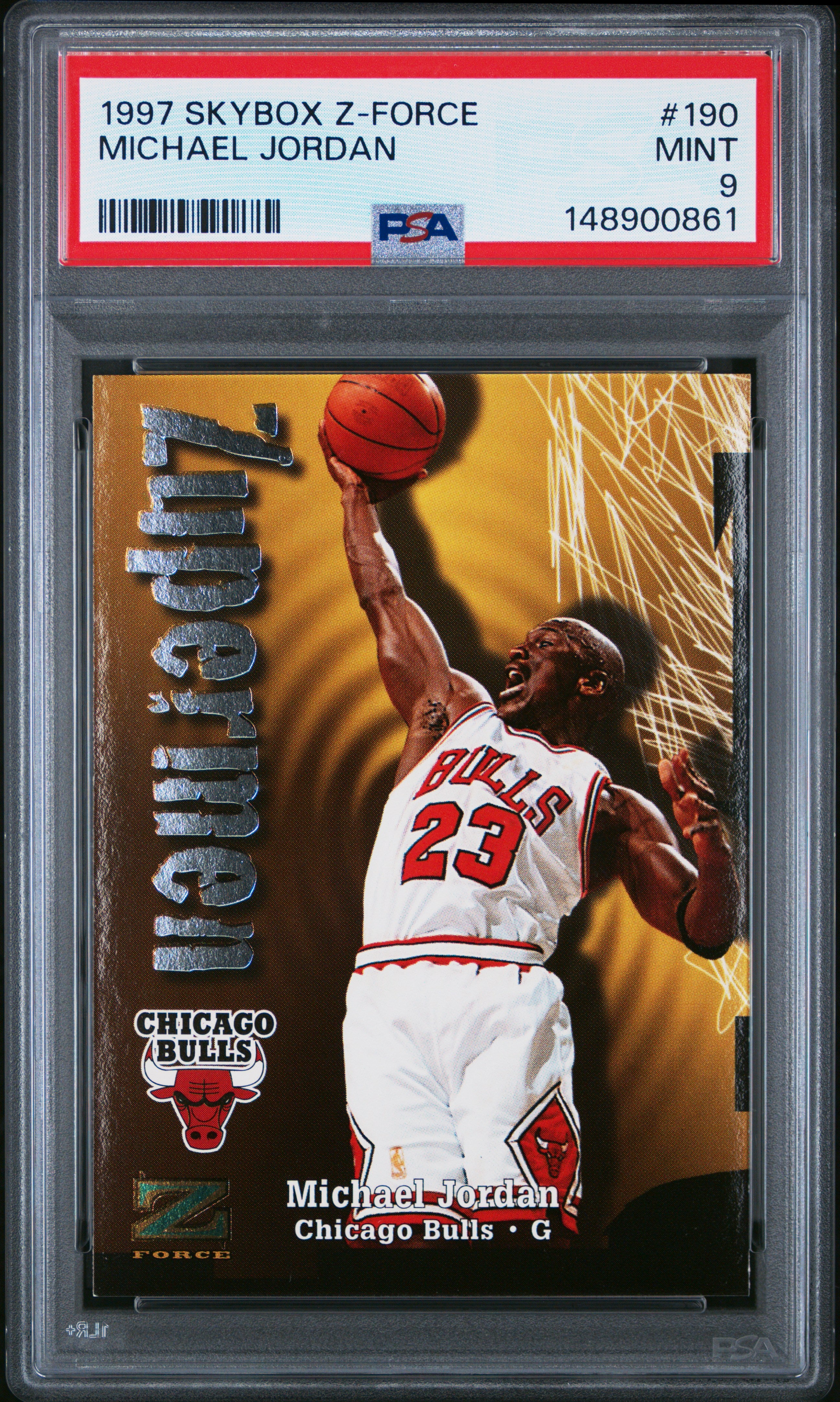 1997 Skybox Z-Force #190 Michael Jordan PSA 9