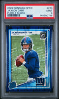 2025 Panini Donruss Optic #273 Jaxson Dart Purple Shock PSA 9