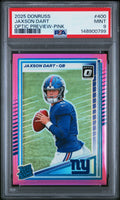 2025 Panini Donruss #400 Jaxson Dart Optic Preview-Pink PSA 9