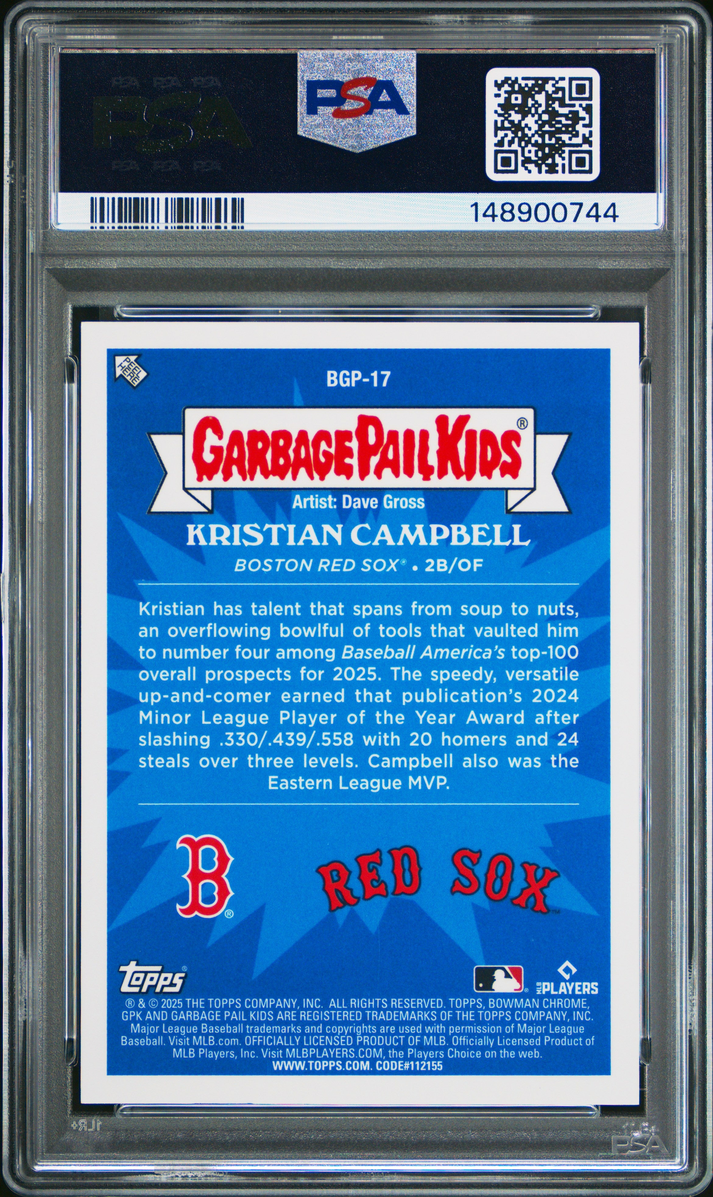 2025 Bowman Chrome Bowman Gpk #BGP-17 Campbell Soup PSA 9