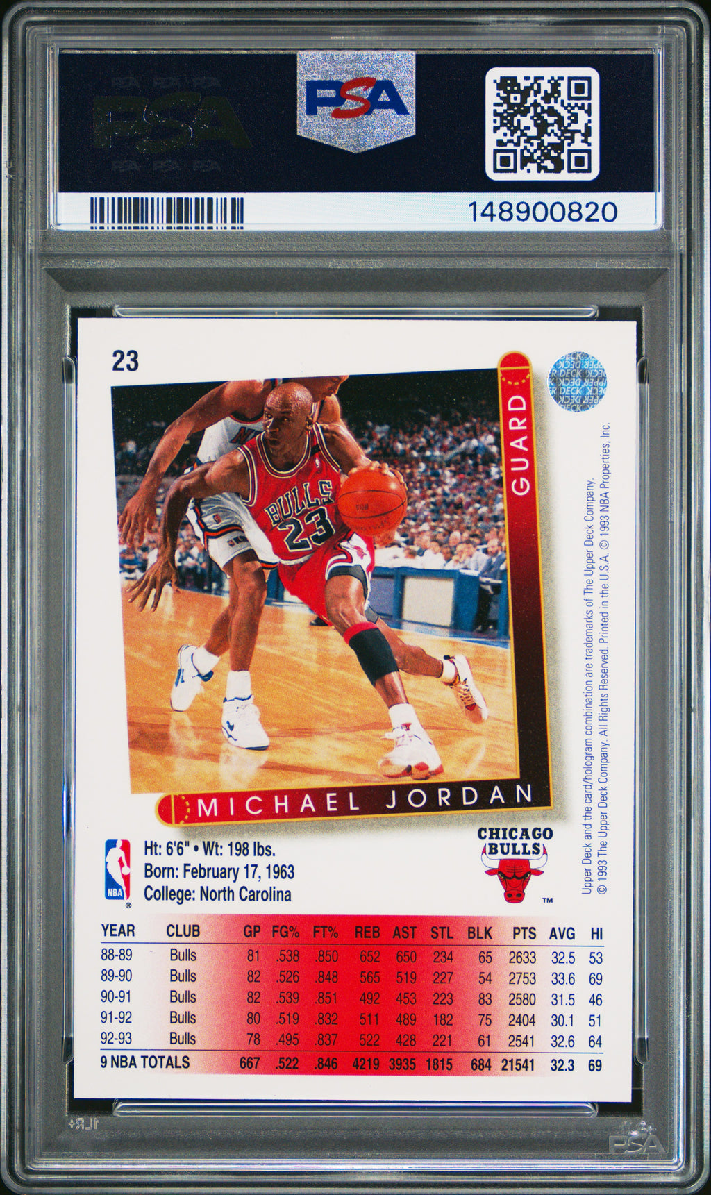 1993 Upper Deck #23 Michael Jordan PSA 9